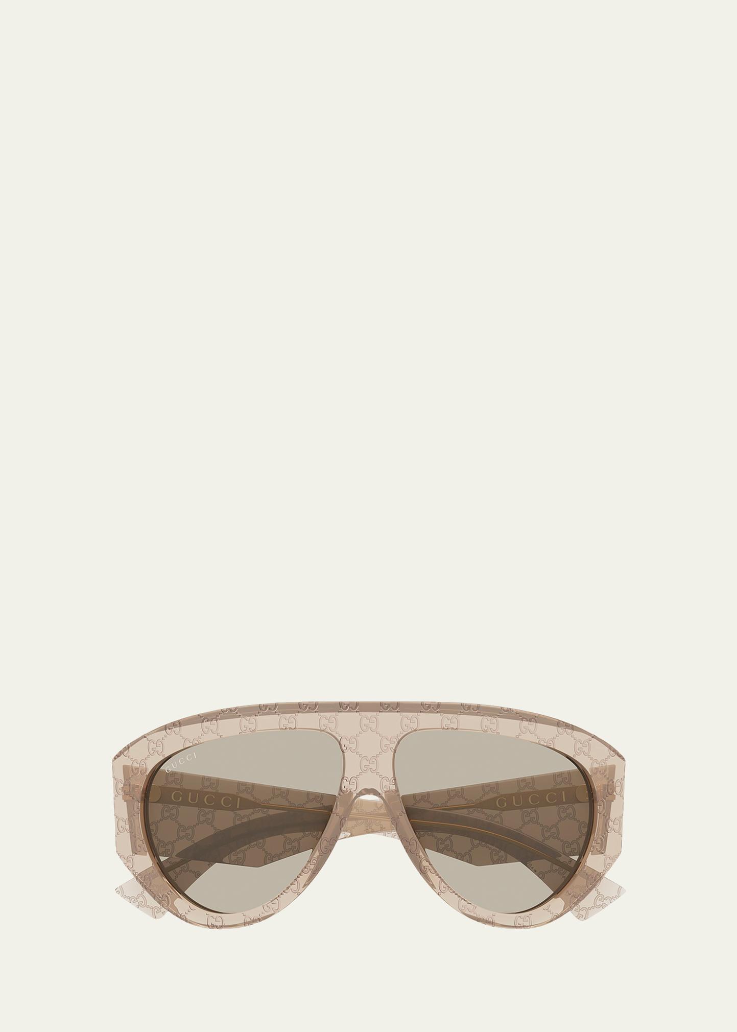 Gucci Men's GG2128S-005 GG Acetate and Bio-Nylon Oval Sunglasses
