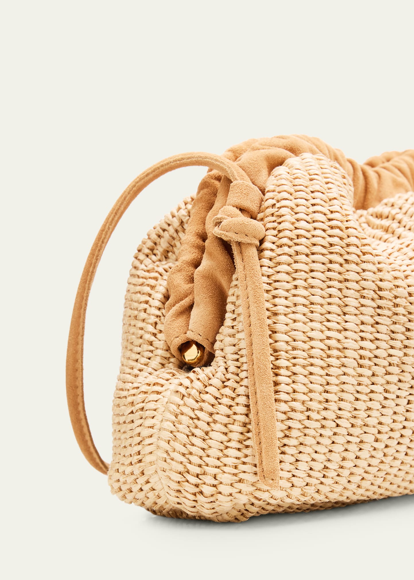Mansur Gavriel Cloud Mini Woven Raffia Clutch Bag - Bergdorf Goodman
