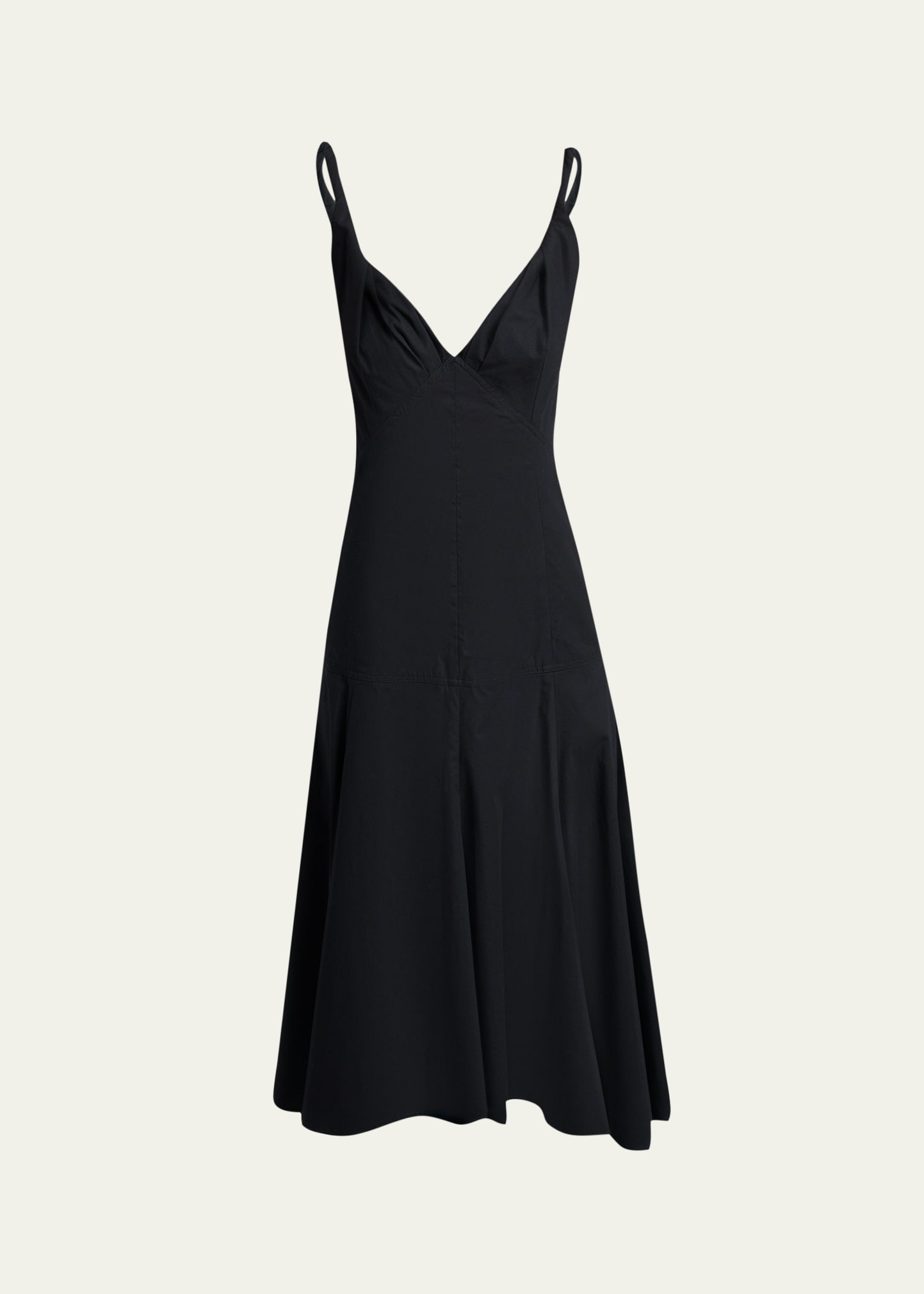 Proenza Schouler Leo Sleeveless Flared Cotton Midi Dress