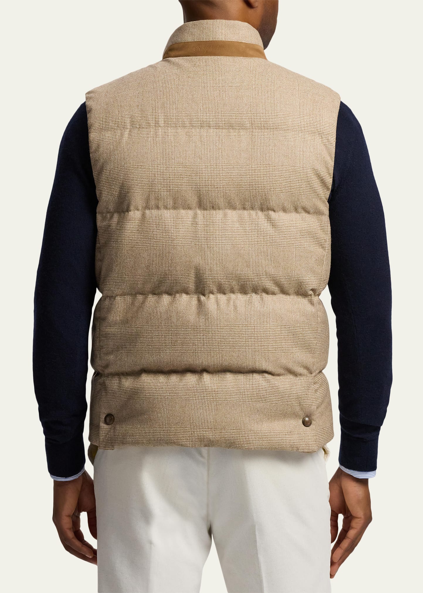 Ralph Lauren Purple Label Whitwell Plaid Wool Down Vest - Bergdorf