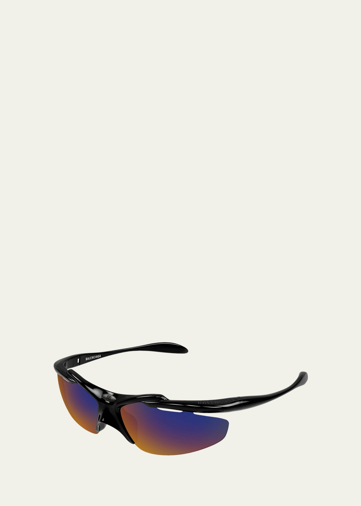 Balenciaga 72mm Wraparound Shield Sunglasses - Bergdorf Goodman