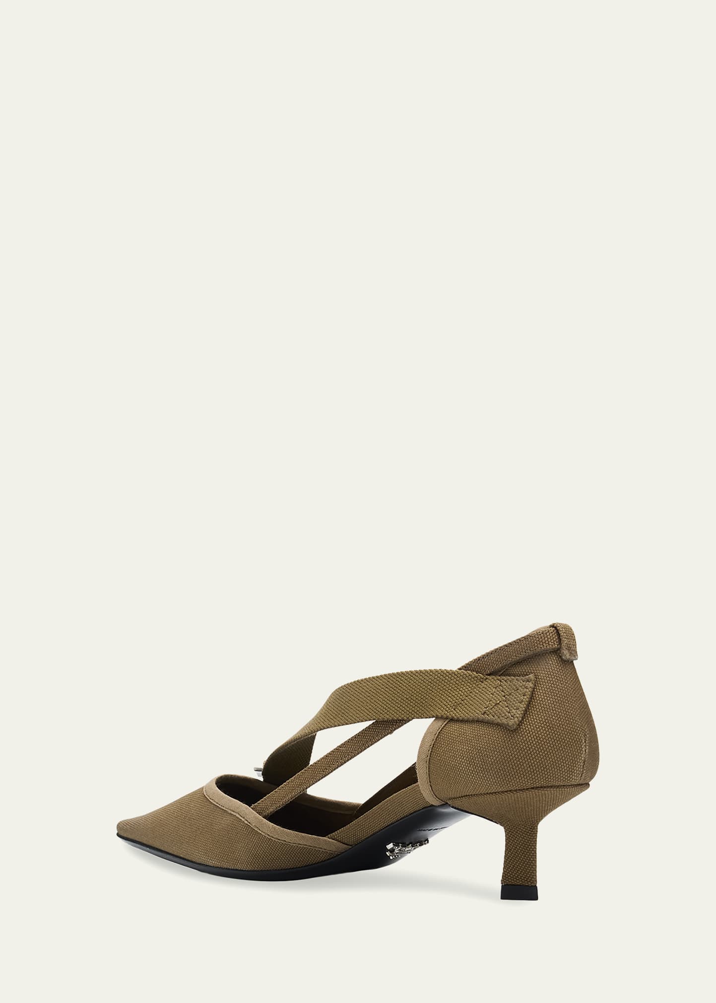 Prada 45mm Asymmetric Canvas Pumps - Bergdorf Goodman