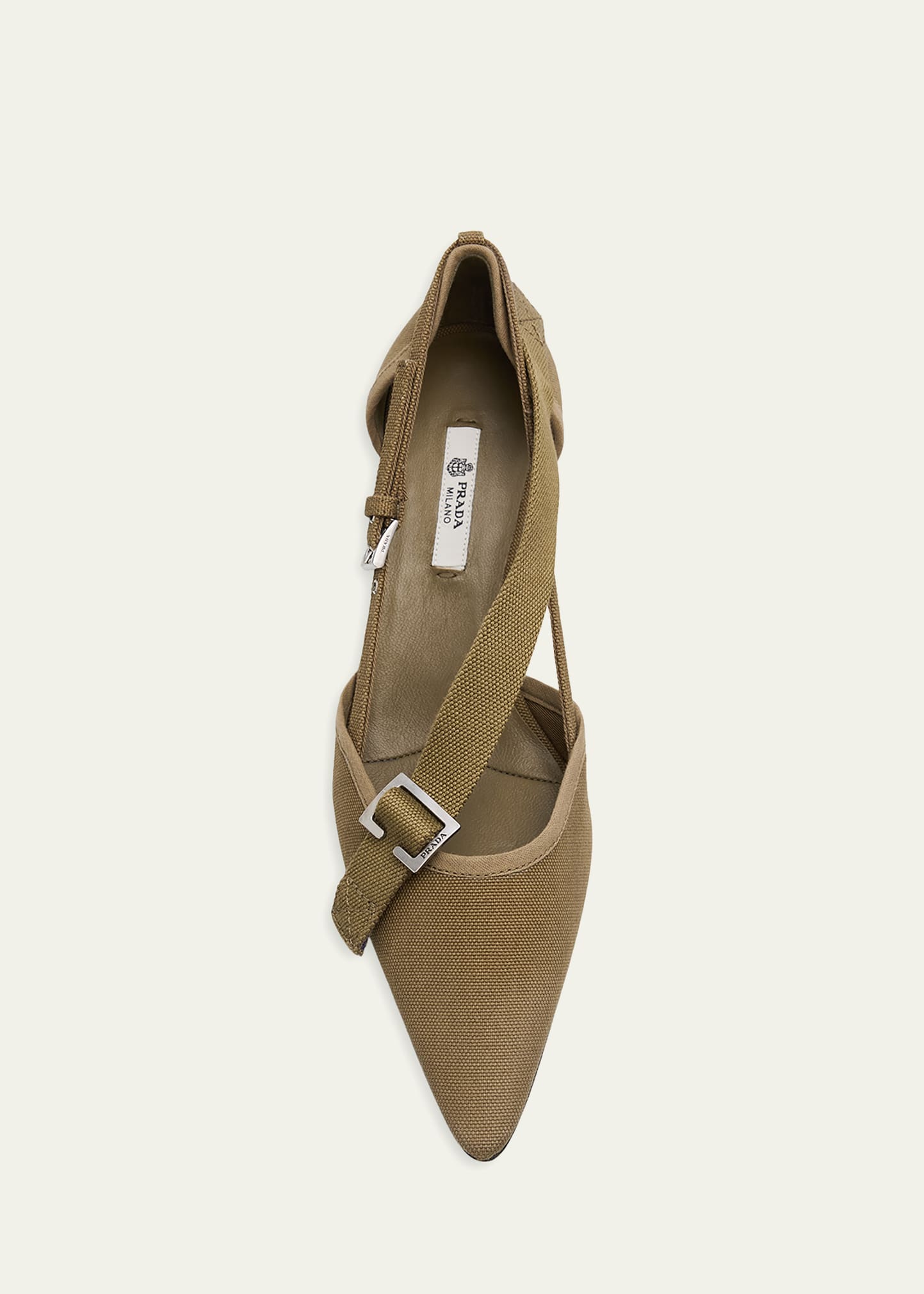 Prada 45mm Asymmetric Canvas Pumps - Bergdorf Goodman