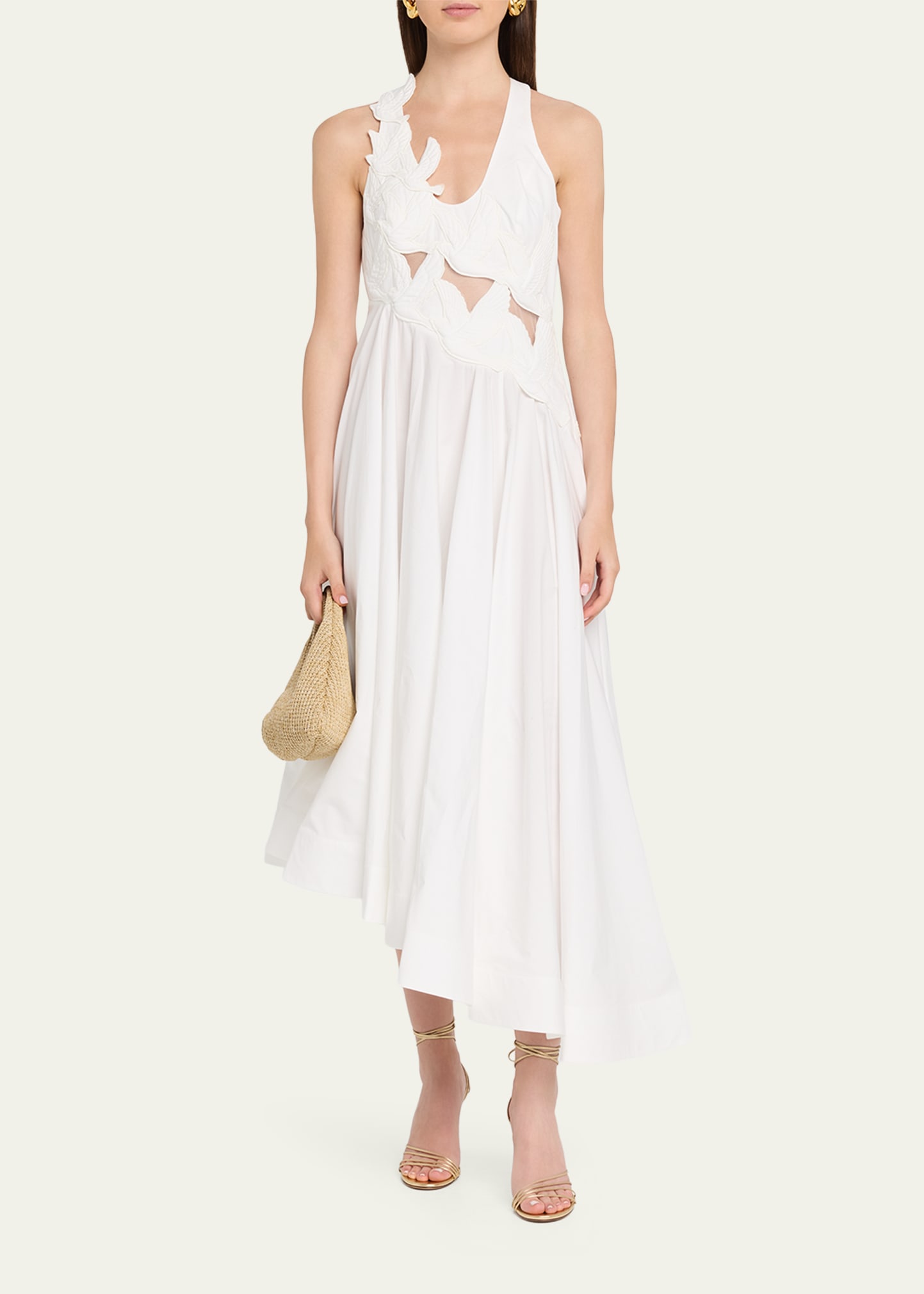 zimmermann white dress Zimmermann, Wonderland embellished ruffled cotton-blend maxi d Wedding Dress  Save 18%