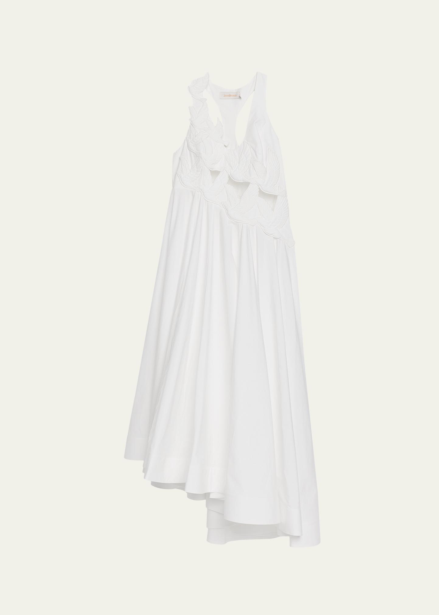 Zimmermann Luna Appliqué Midi Dress