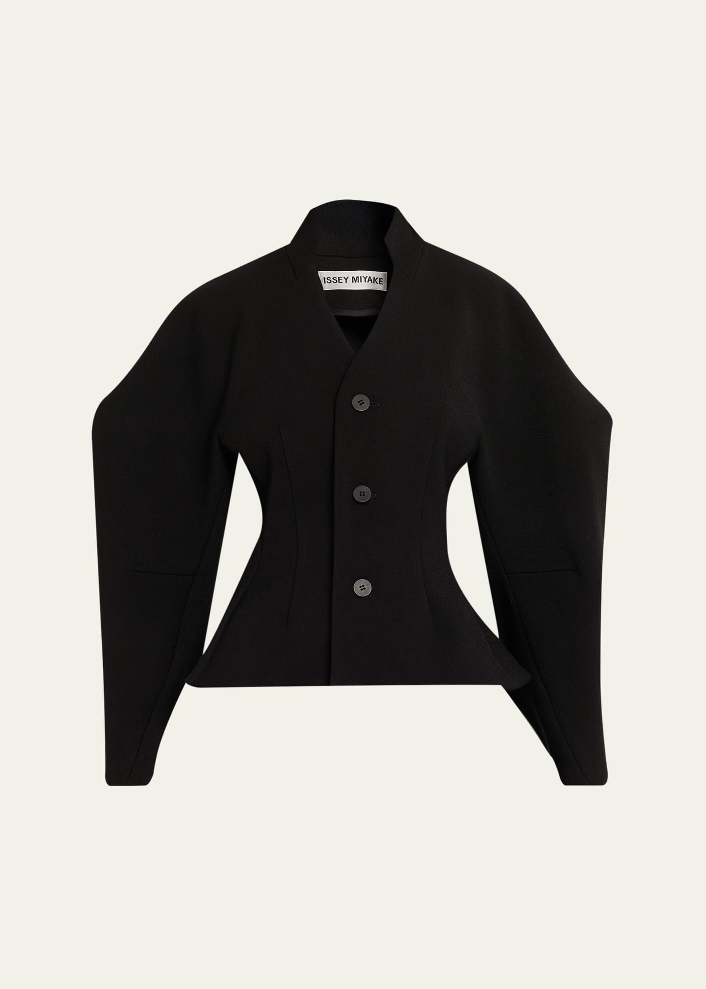 ISSEY MIYAKE ブラック ダブルブレストジャケット Issey Miyake Single-Breasted Sculpted Arms Jacket - Bergdorf Goodman