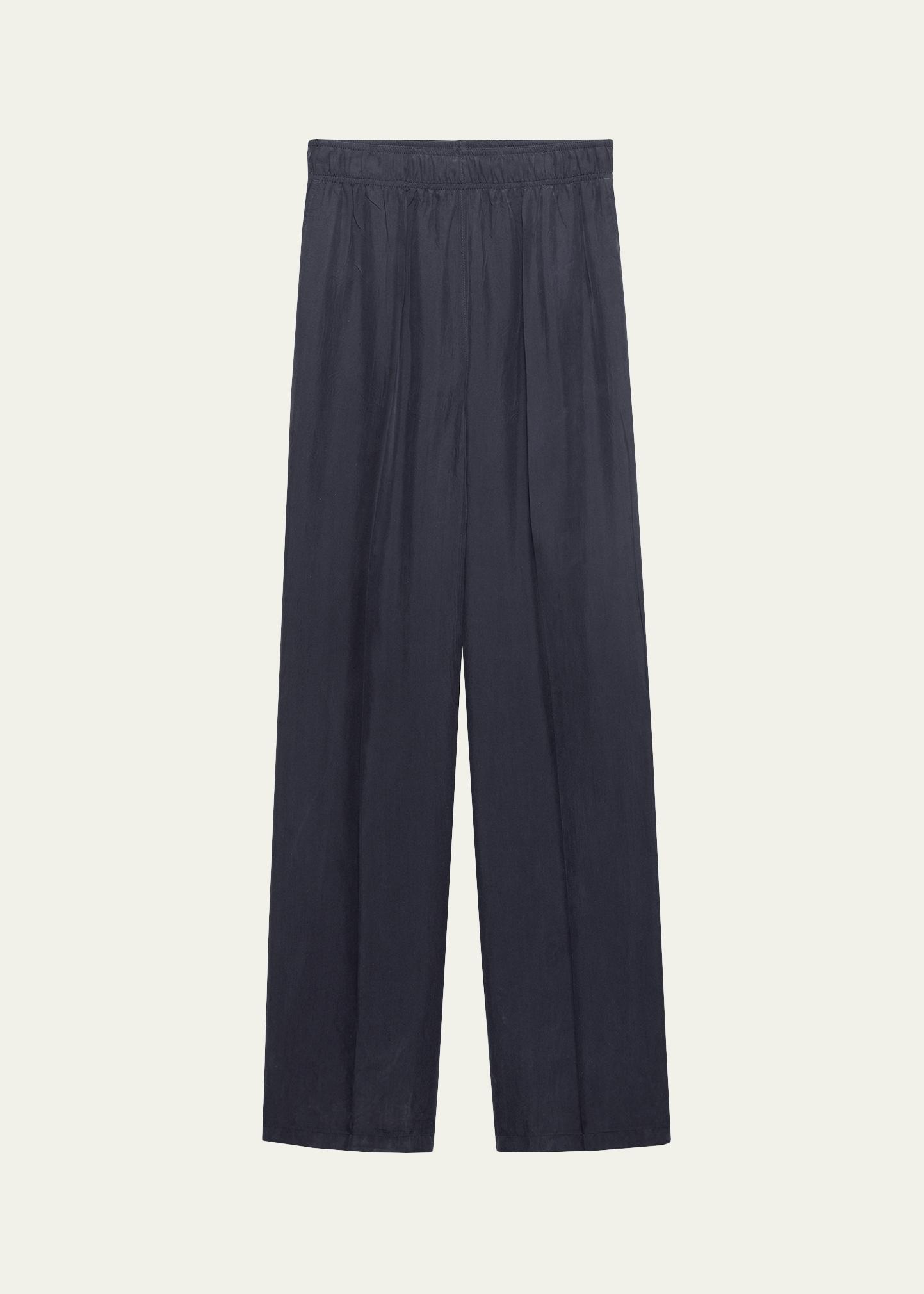 Prada Silk Straight-Leg Pull-On Pants - Bergdorf Goodman
