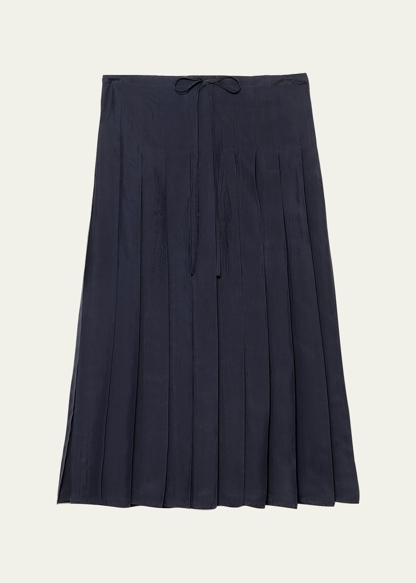 Prada Silk Pleated Midi Skirt - Bergdorf Goodman