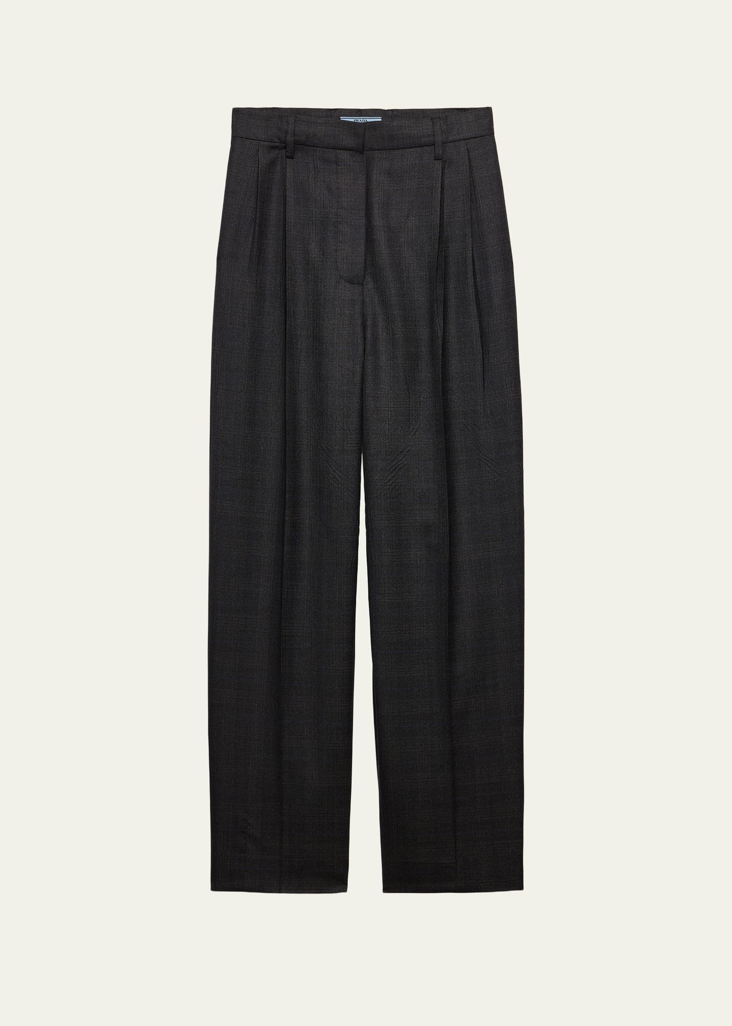 Prada Pleated Wool Drawstring Trousers - Bergdorf Goodman