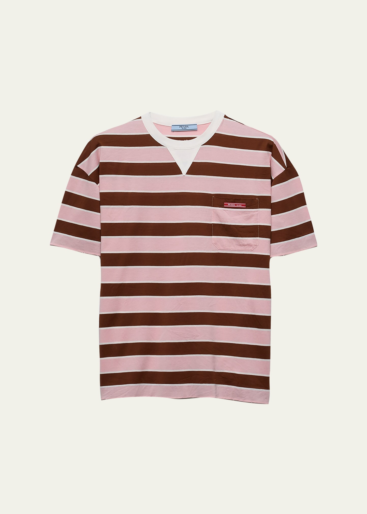 Prada Striped Jersey Short-Sleeve T-Shirt - Bergdorf Goodman