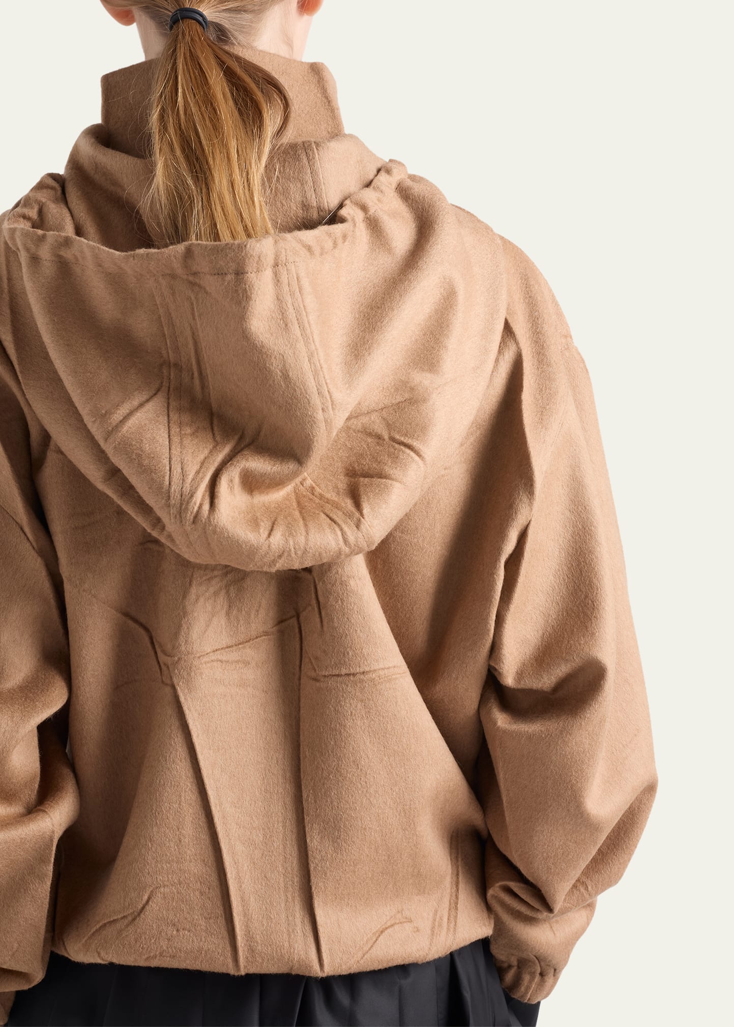 Prada Brushed Camel Zip-Up Hoodie - Bergdorf Goodman
