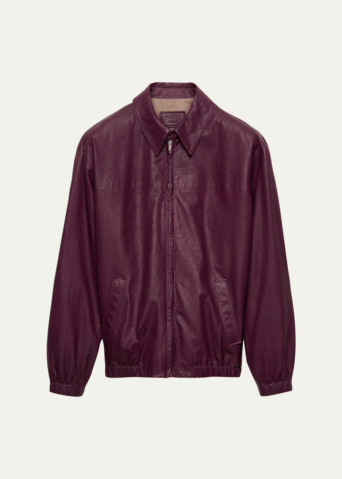 Prada Nappa Leather Zip Jacket - Bergdorf Goodman