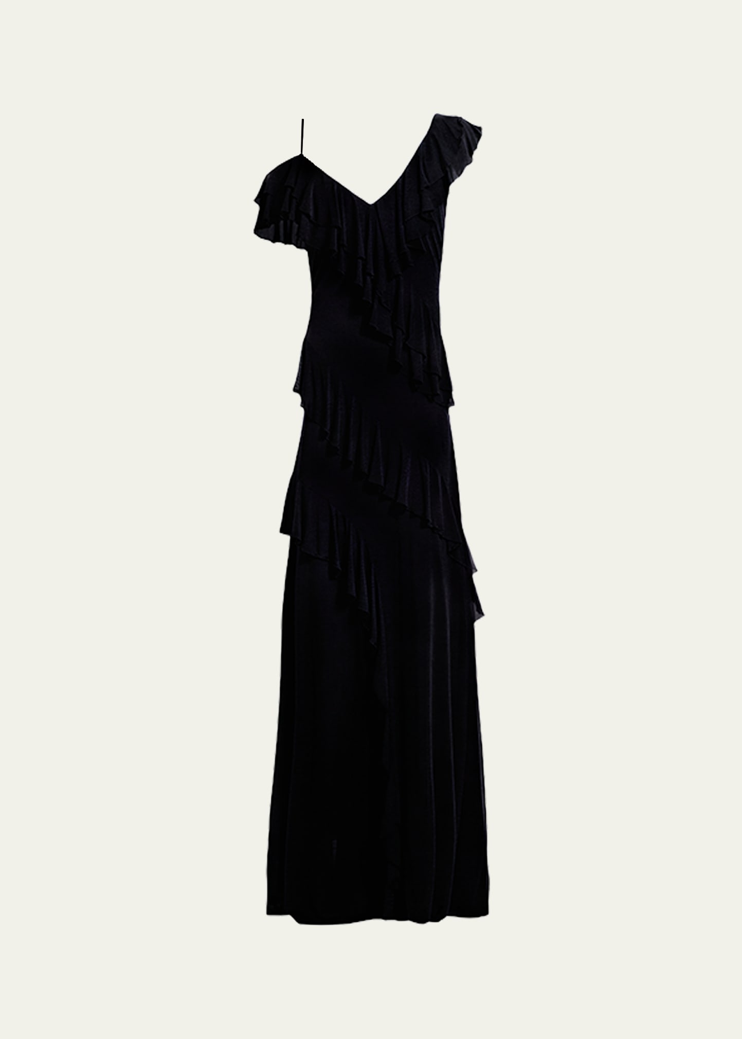 Diane von Furstenberg Sofia Ruffle Cold-Shoulder Maxi Dress