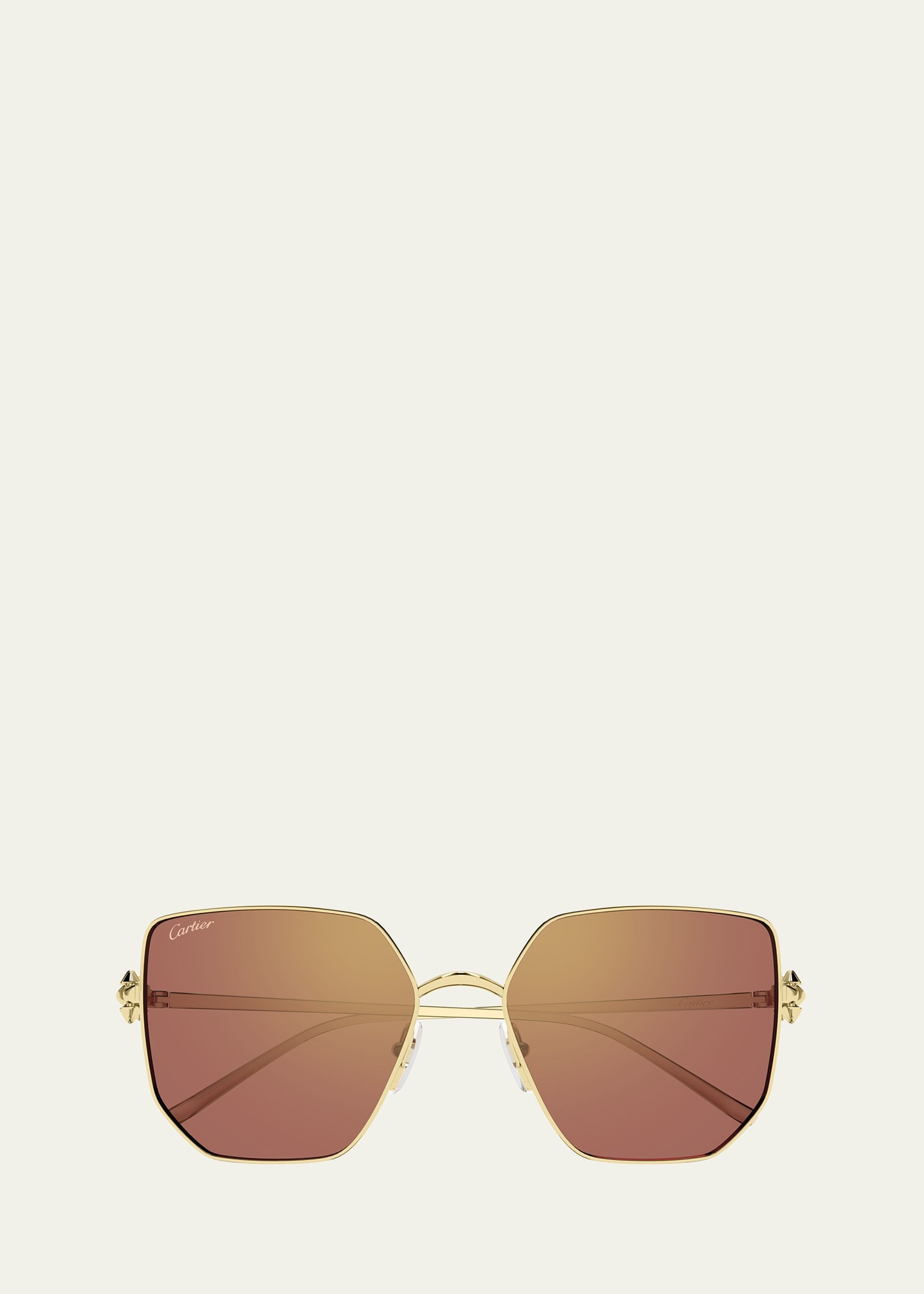 Cartier Clash de Cartier 56mm Rectangular Sunglasses - Bergdorf