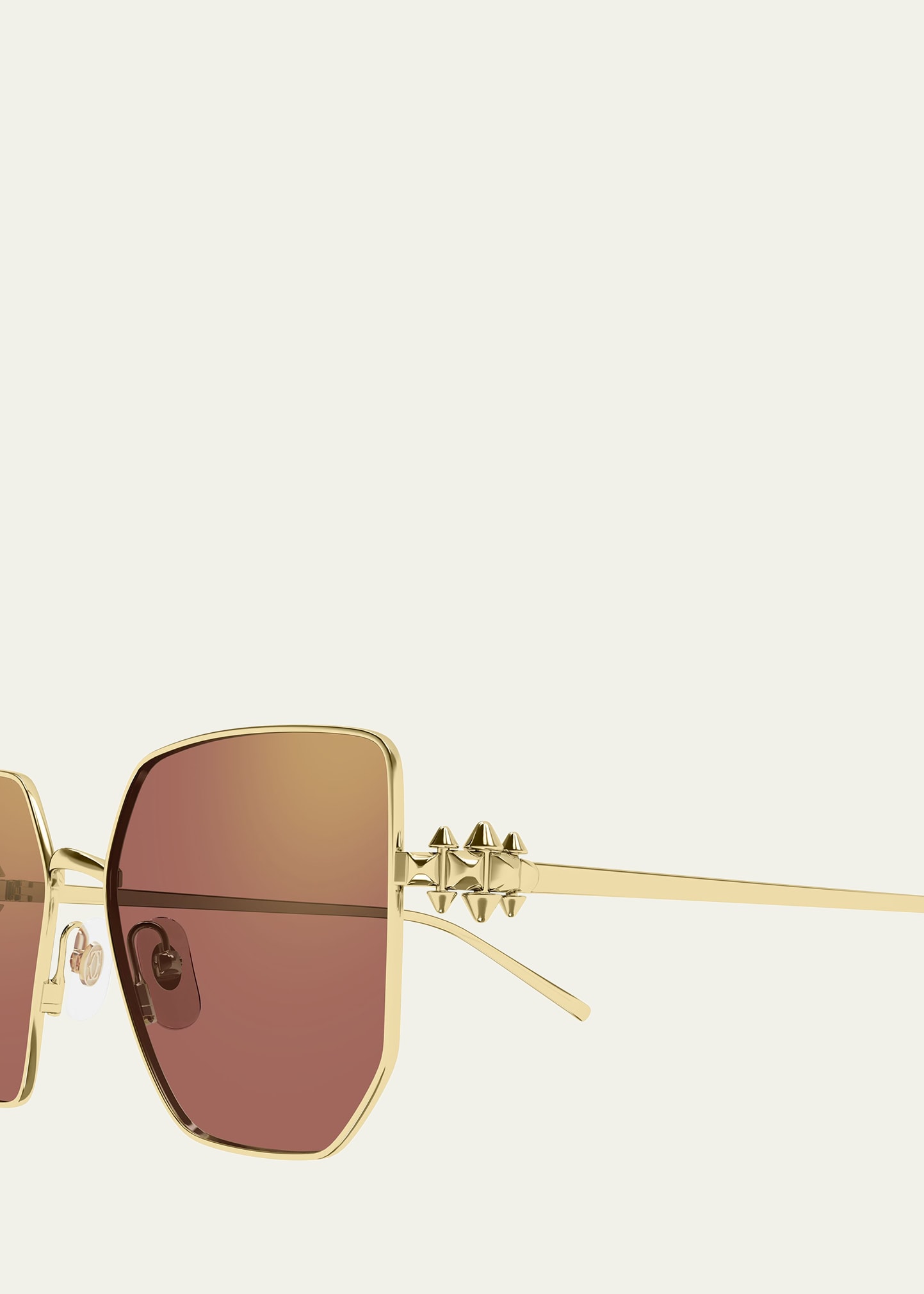 Cartier Clash de Cartier 56mm Rectangular Sunglasses - Bergdorf