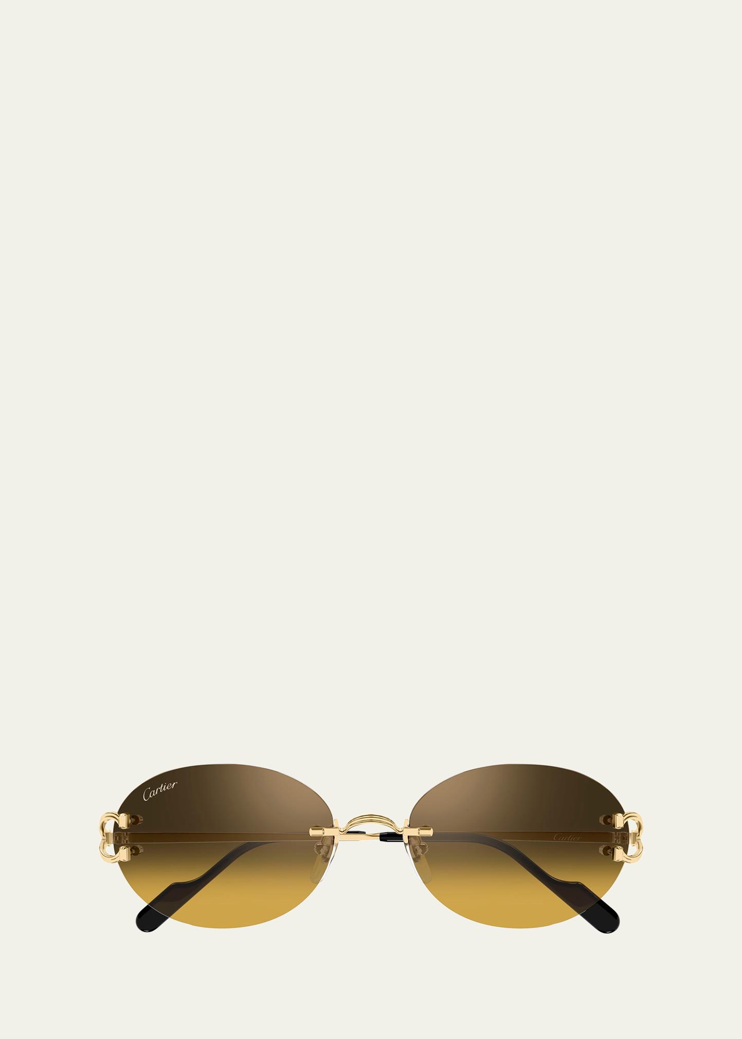 Cartier Decor Classic C de Cartier 55mm Rimless Oval Metal 