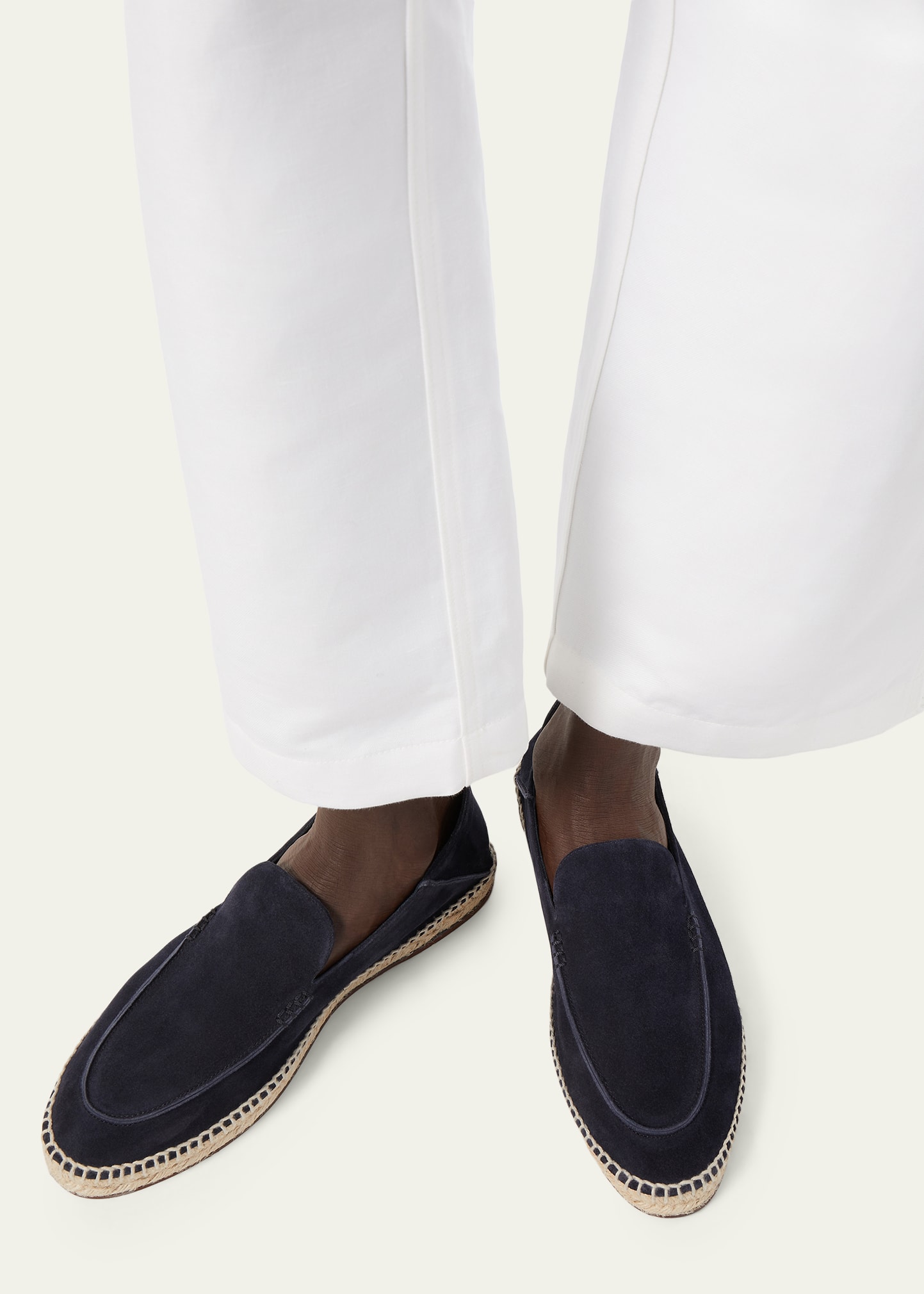 Loro Piana Men's Seaside Walk Suede Espadrilles - Bergdorf Goodman
