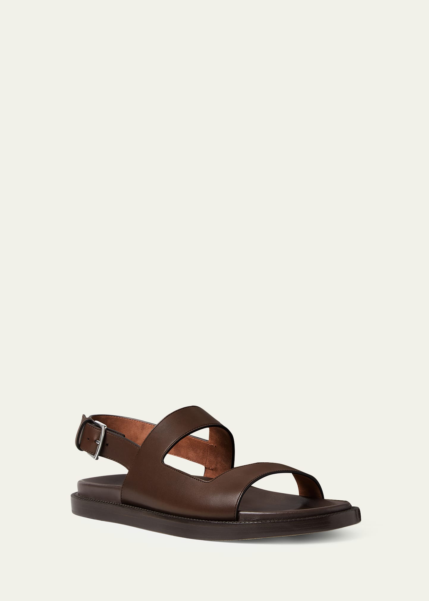 Loro Piana Men's Nama Walk Leather Sandals - Bergdorf Goodman