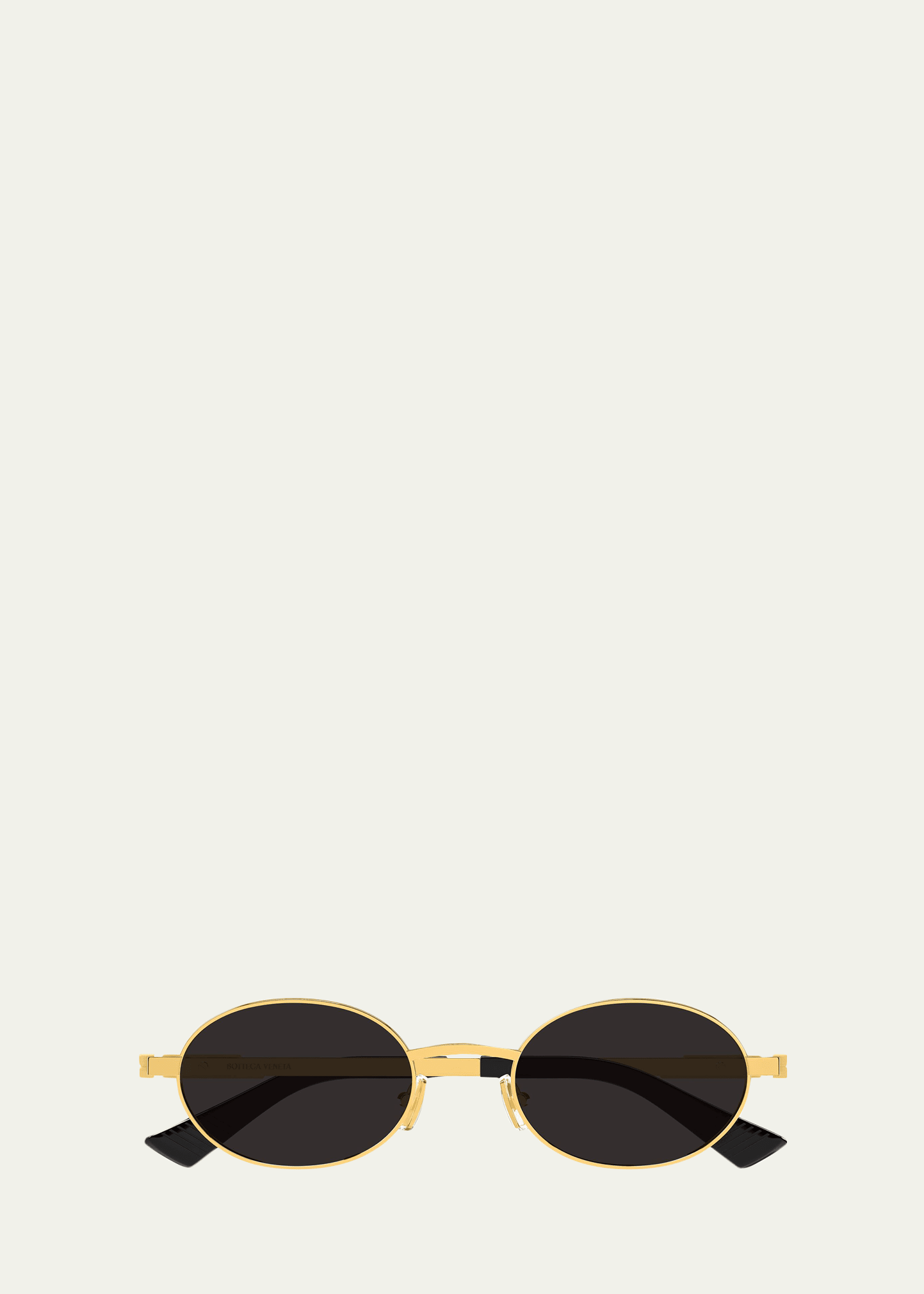 Bottega Veneta Bv1470S Golden Metal Oval Sunglasses - Bergdorf Goodman