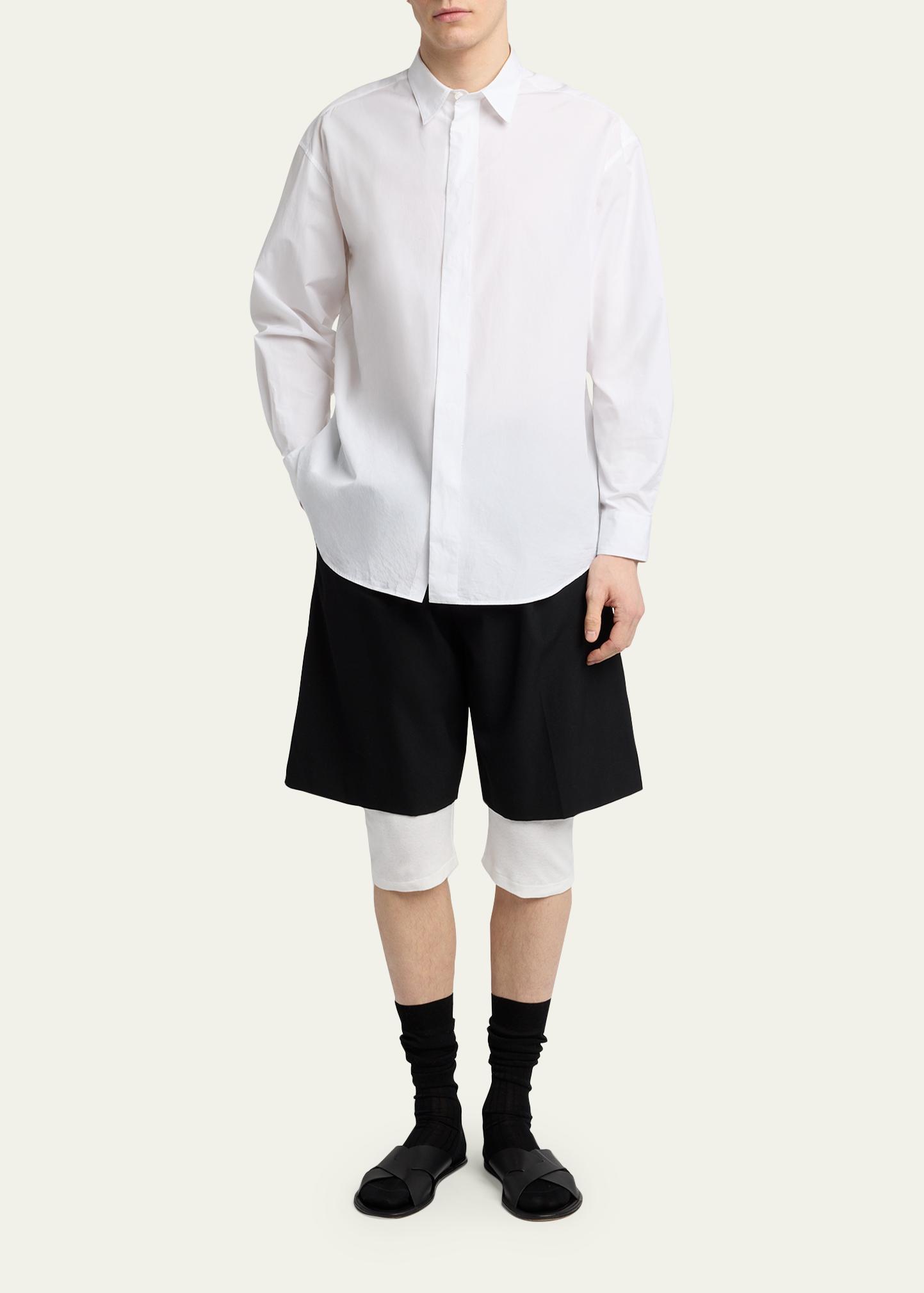 The Row Men's Sayed Pleated Wool Gabardine Shorts - Bergdorf Goodman