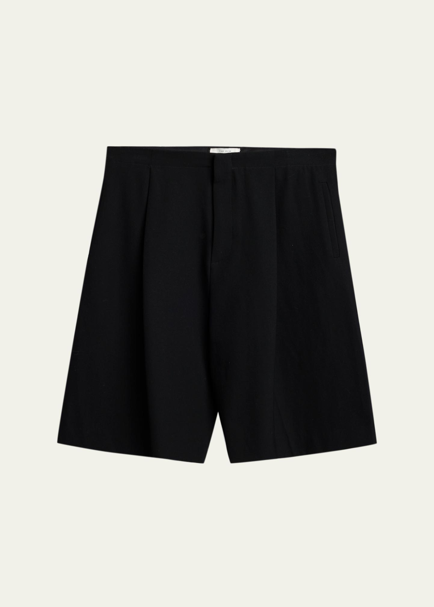 The Row Men's Sayed Pleated Wool Gabardine Shorts - Bergdorf Goodman