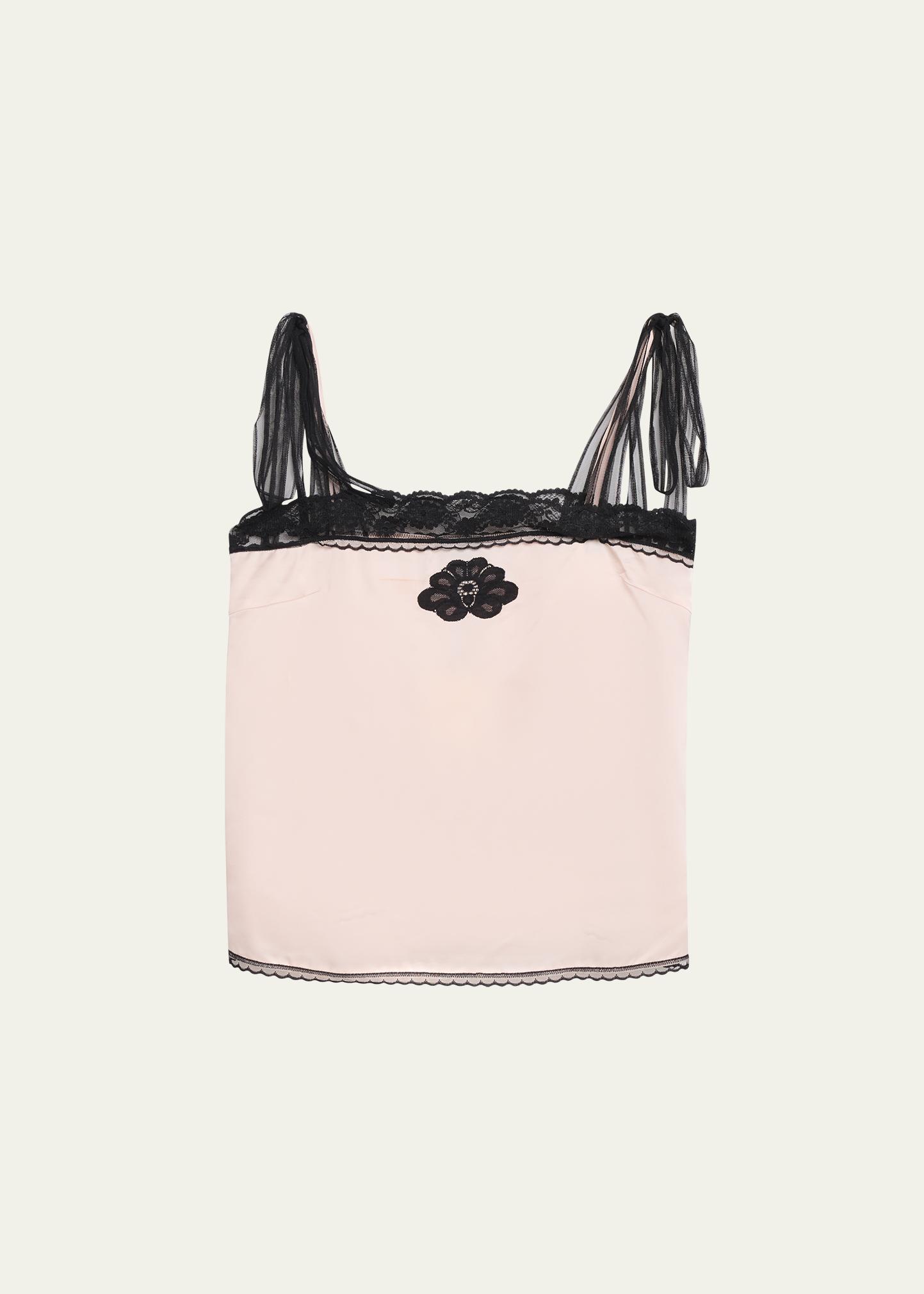 Marc Jacobs Ribbon-Strap Satin Tank Top - Bergdorf Goodman