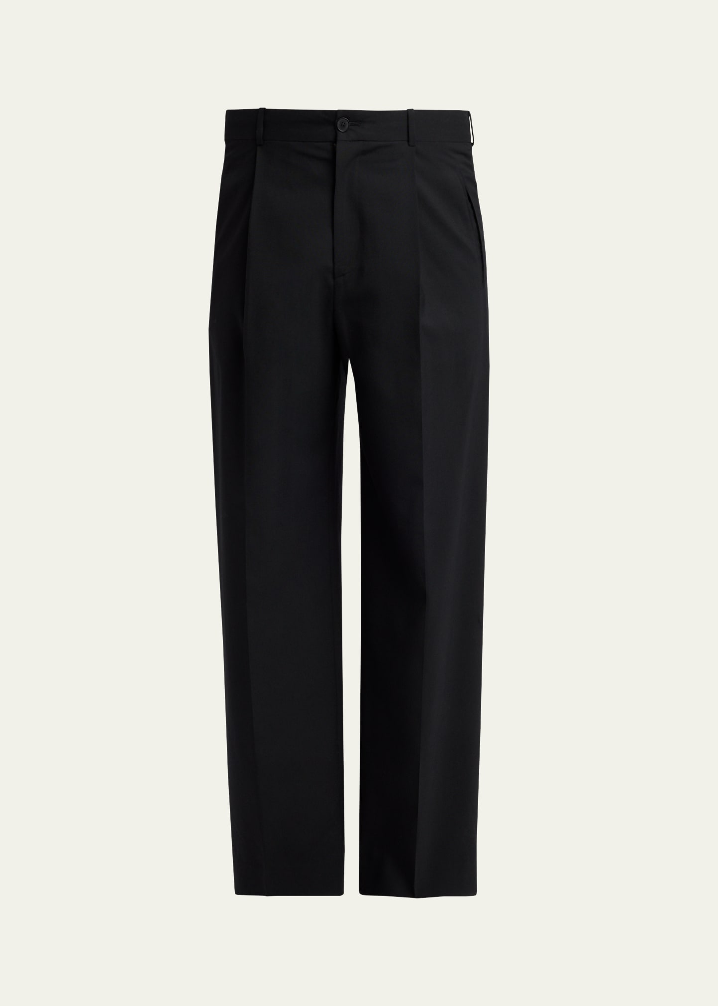 THE ROW Men's Time Pleated Wool-Blend Pants - Bergdorf Goodman