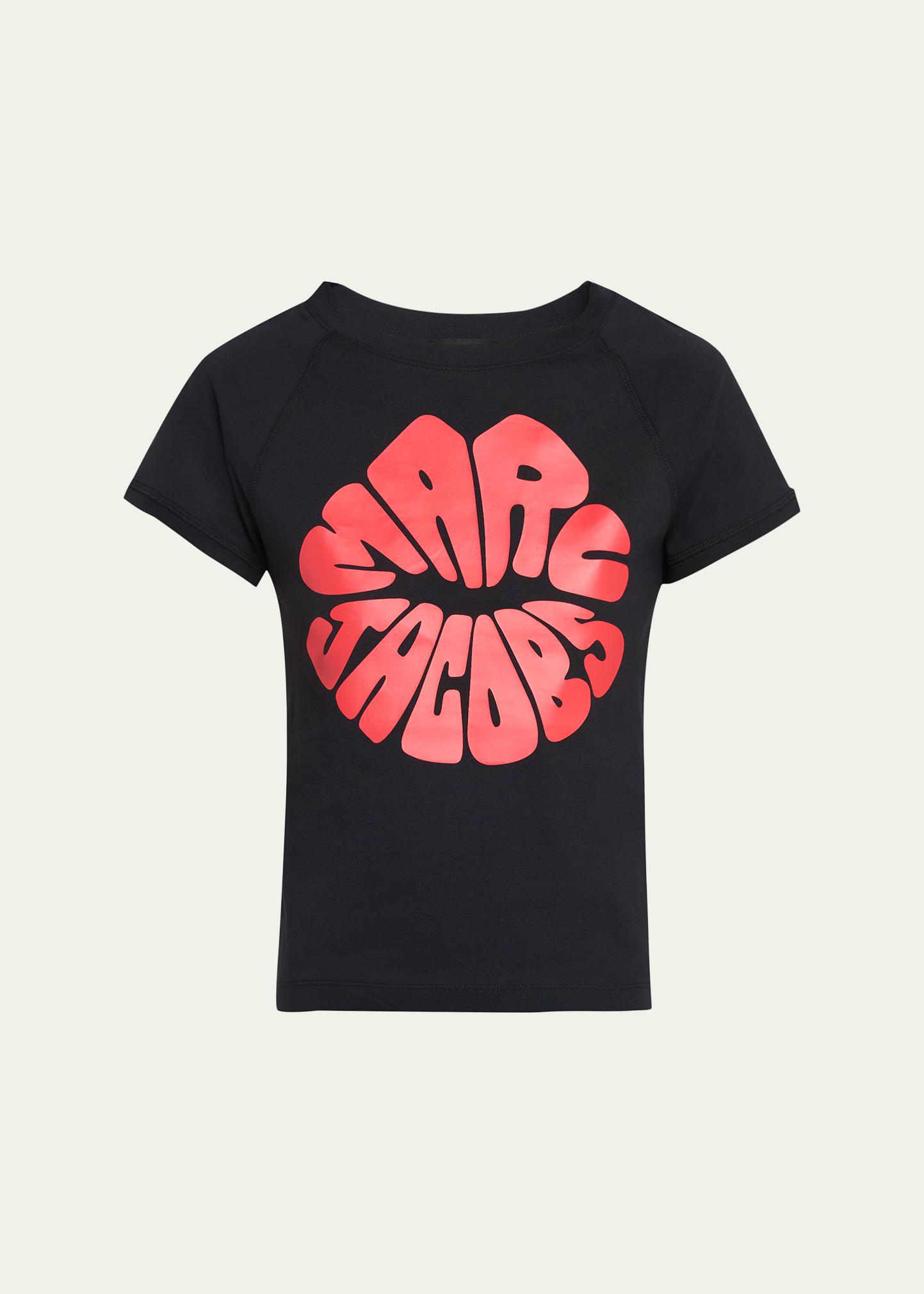 Marc Jacobs Marc Kiss Logo Shrunken T-Shirt - Bergdorf Goodman