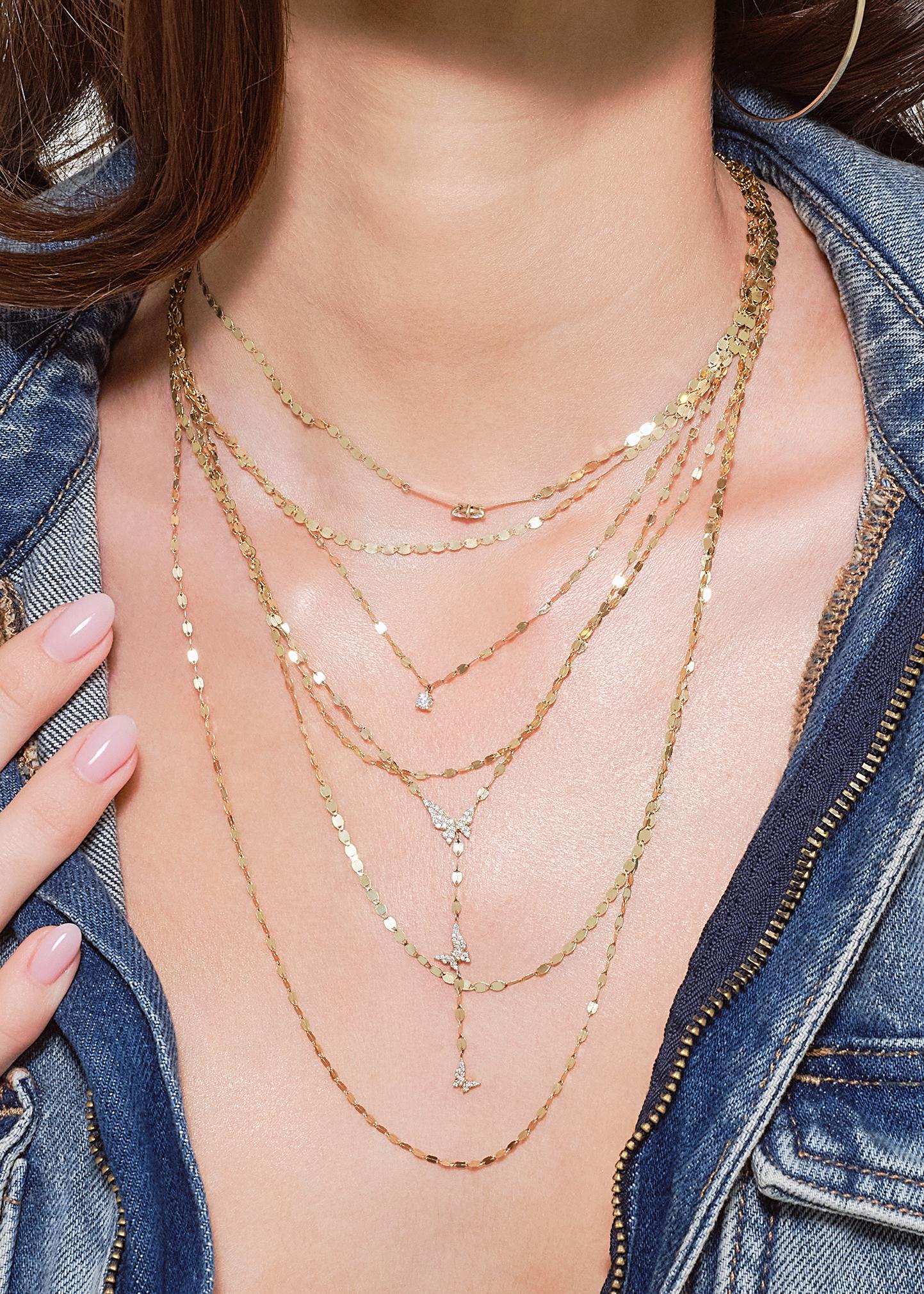 Lana 14K Gold Triple-Strand Blake & Petite Nude Necklace