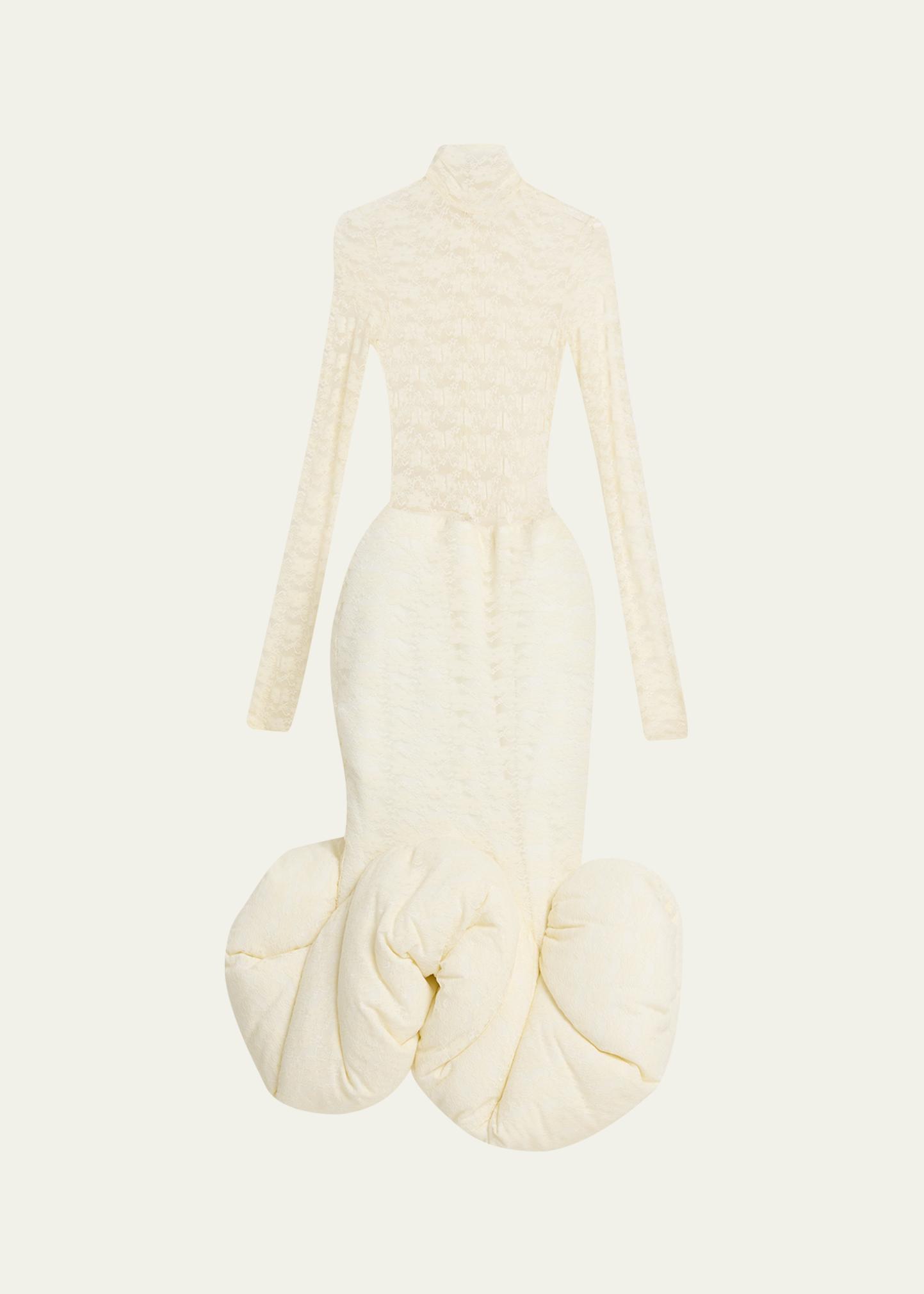 Marc Jacobs Runway Stretch Lace Long-Sleeve Midi Mermaid Dress