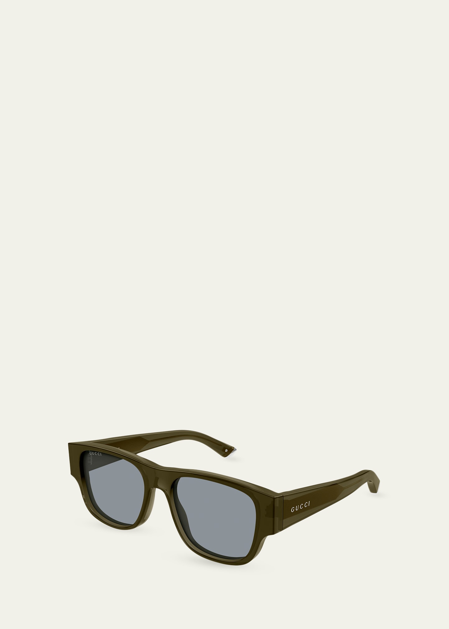 Gucci Men's GG2073S Acetate and Bio-Nylon Rectangle Sunglasses