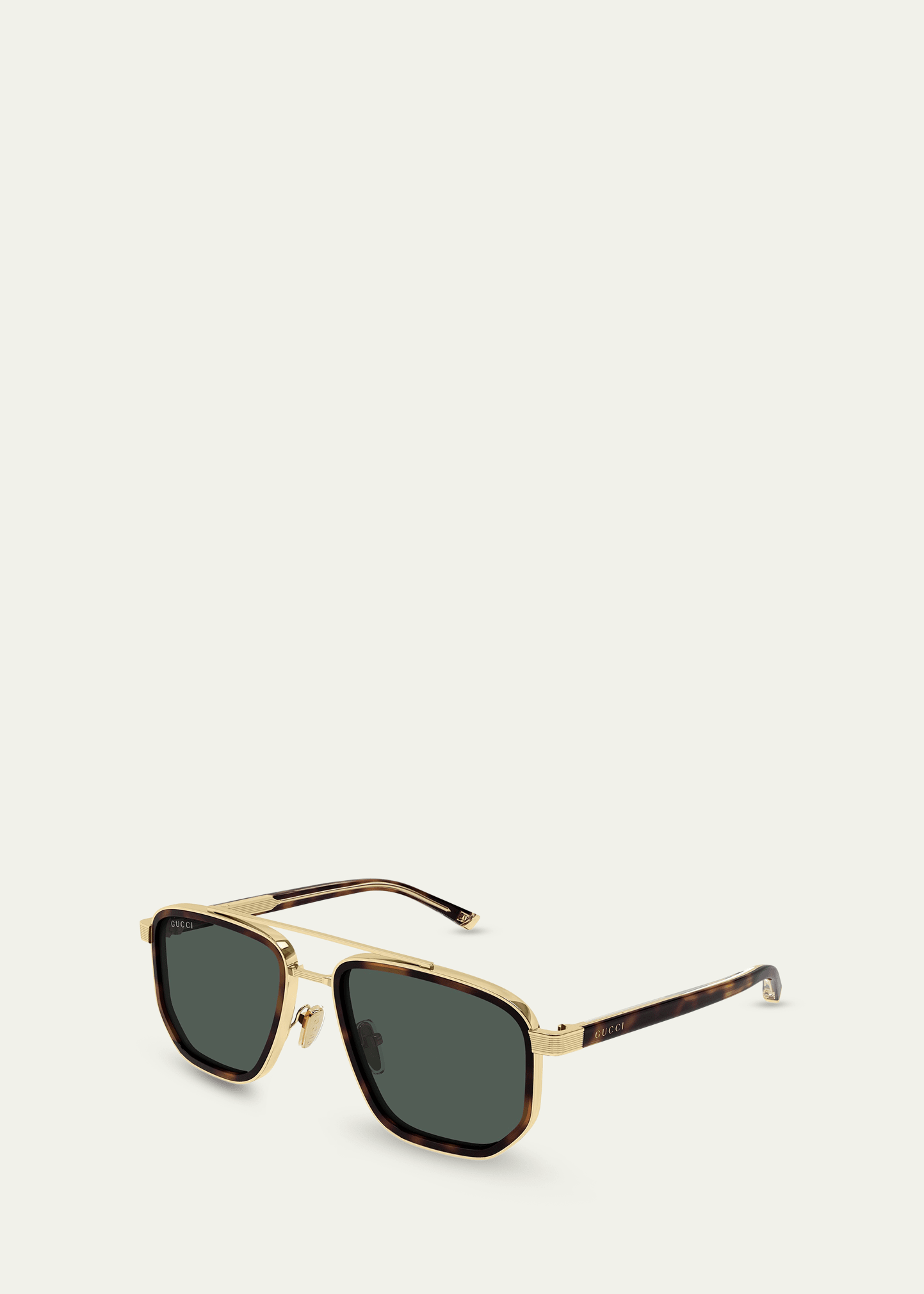 GUCCI　グッチ　サングラス Gucci Men's GG2073S Double-Bridge Metal and Bio-Nylon Aviator