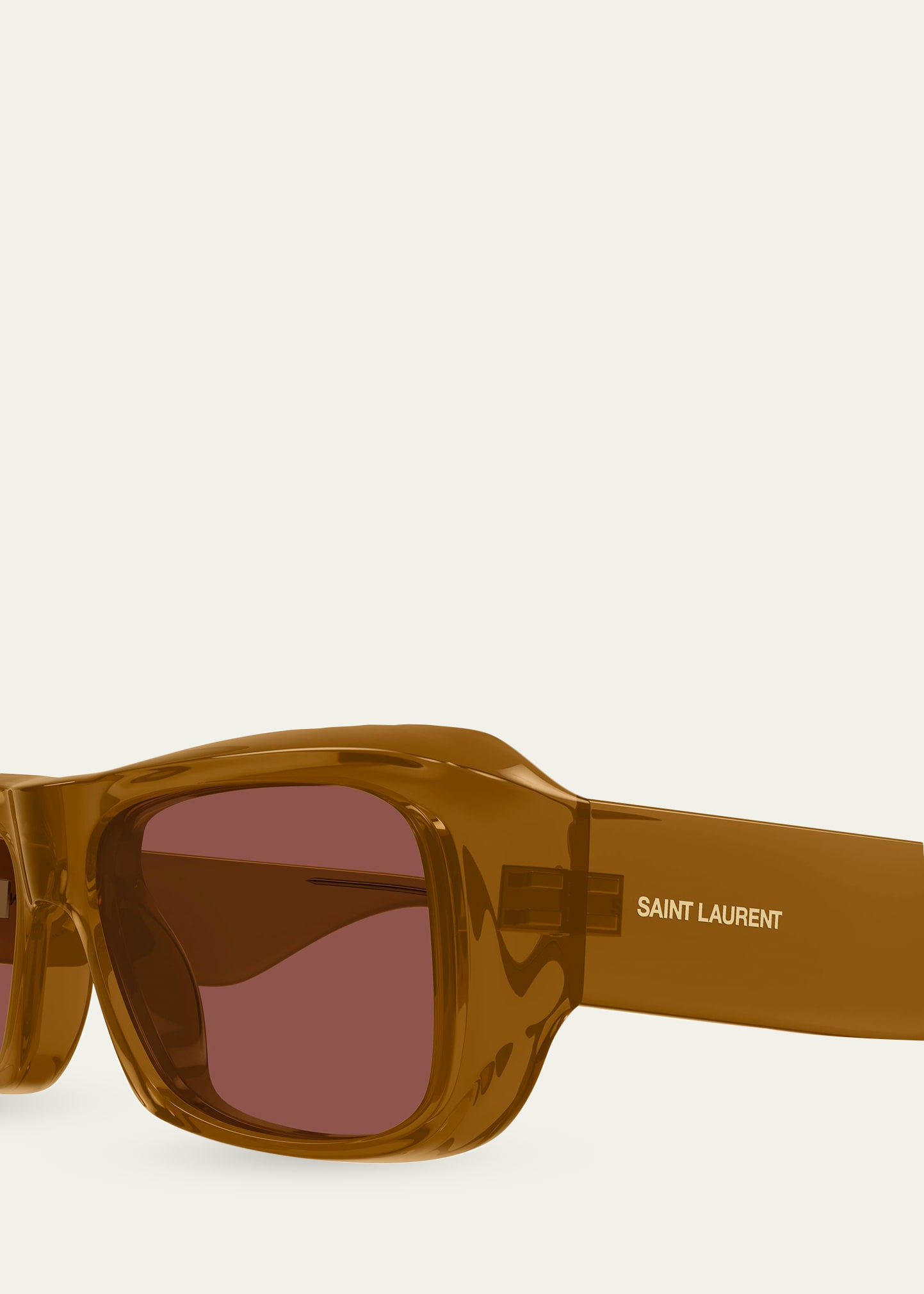 Saint Laurent Men's SL 869 Rectangle Acetate and Bio-Nylon