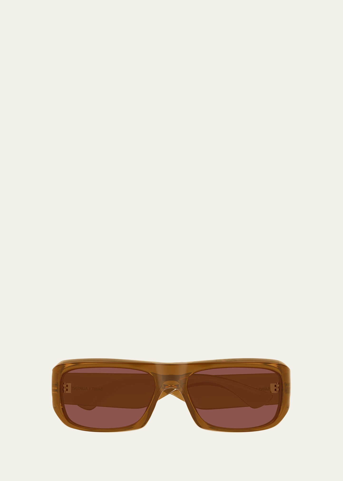 Saint Laurent Men's SL 869 Rectangle Acetate and Bio-Nylon
