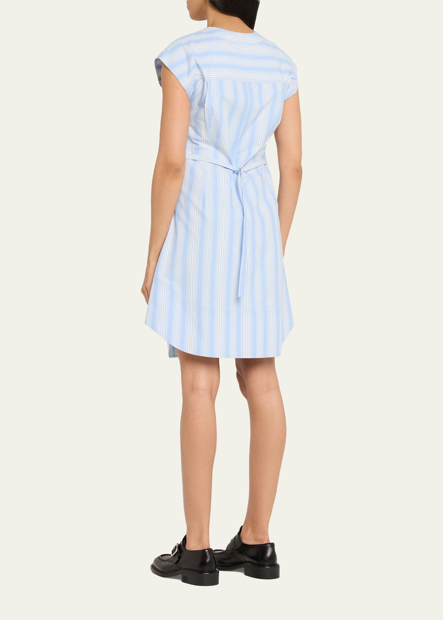 3.1 Phillip Lim Stripe Cap-Sleeve Shift Dress - Bergdorf Goodman