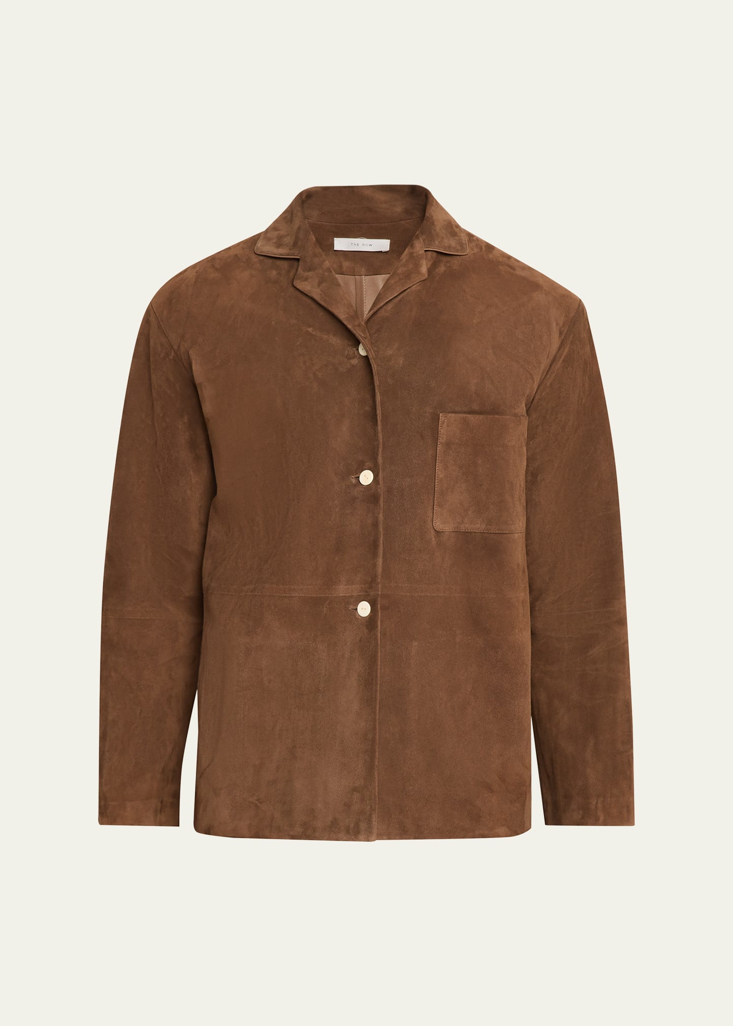 THE ROW Janine Suede Shirt Jacket - Bergdorf Goodman