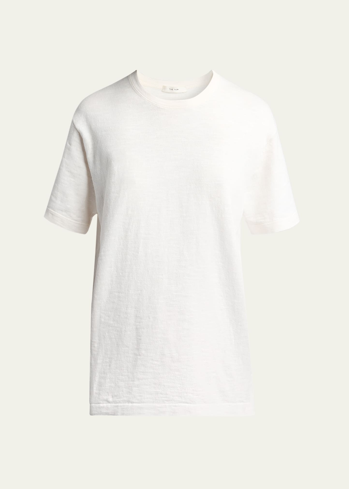 THE ROW Narlan Short-Sleeve Cotton-Linen T-Shirt - Bergdorf Goodman