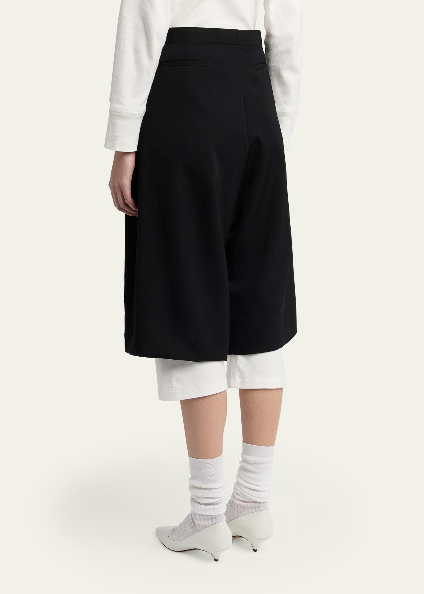 THE ROW Kalyan Wide-Leg Wool Gabardine Shorts - Bergdorf Goodman