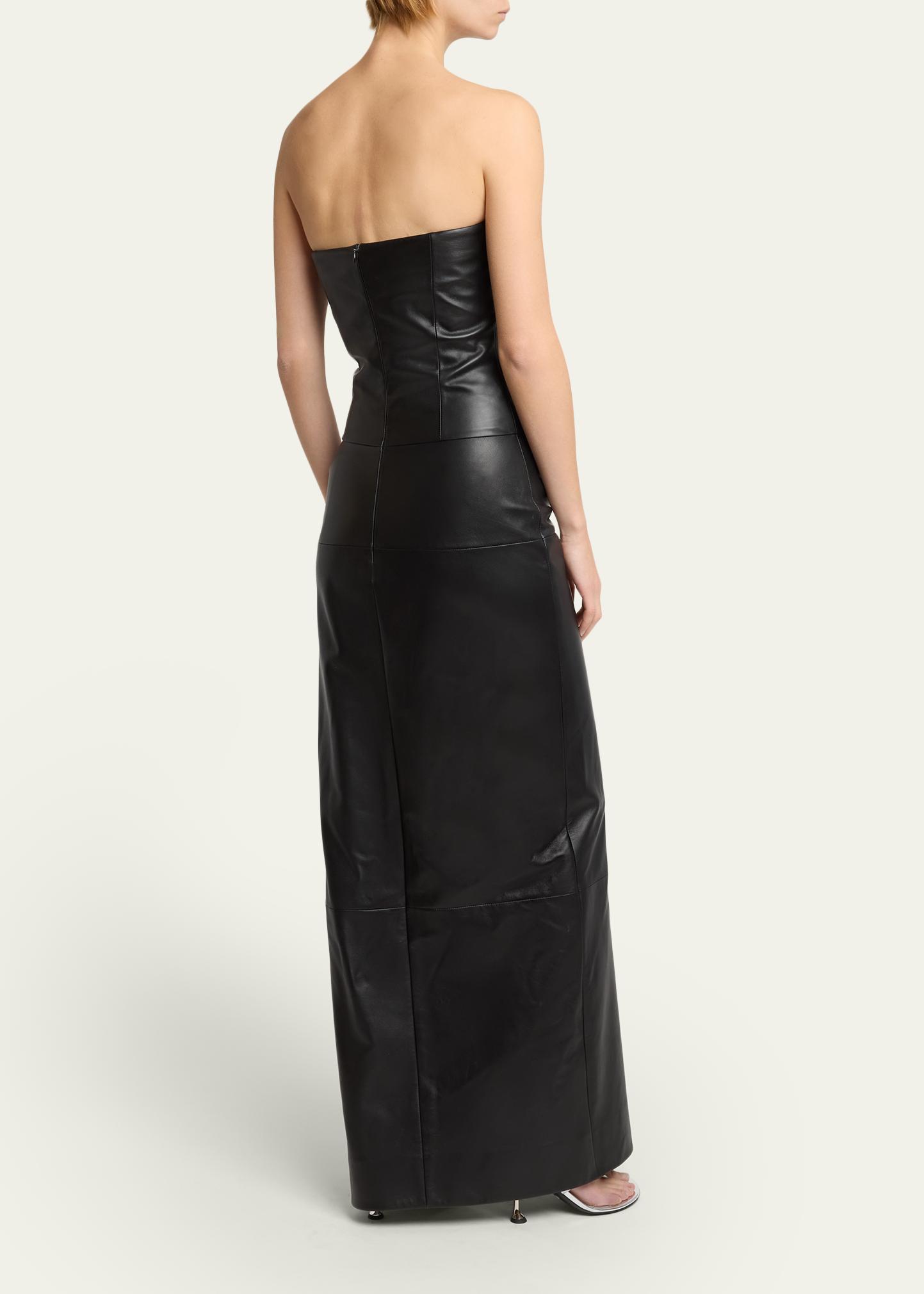 Proenza Schouler Alonna Strapless Leather Dress