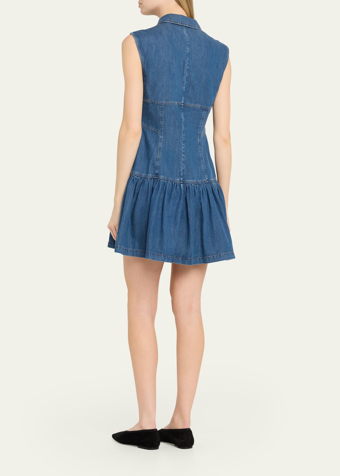 frame micro flare denim dress The Day Maxi dress Color:Pearl White LowStock:41282323841075 BABARONI Chiffon Burgundy Bridesmaid perfect for casual everyday