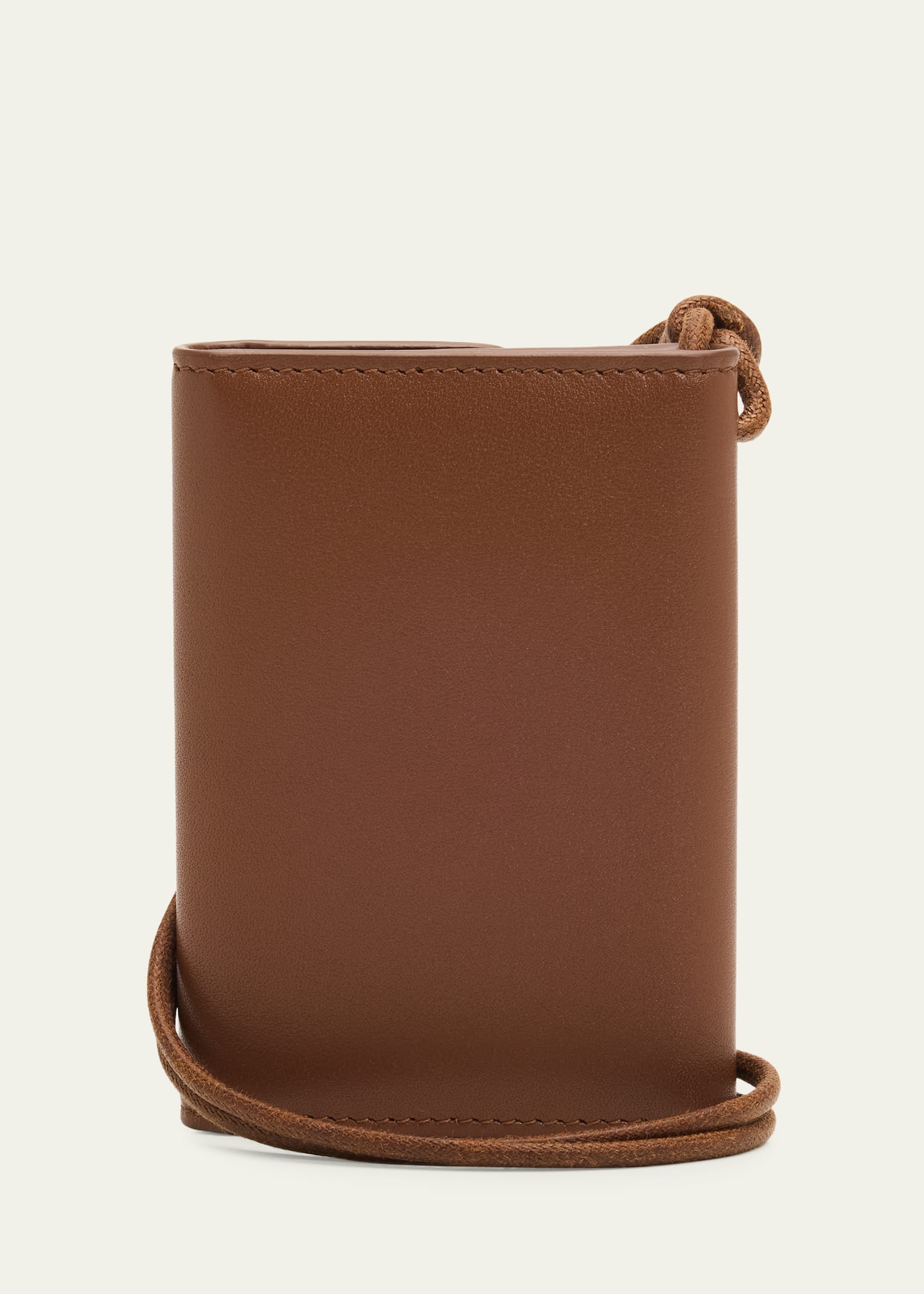 Michael Kors Collection Trifold Leather Card Holder Necklace