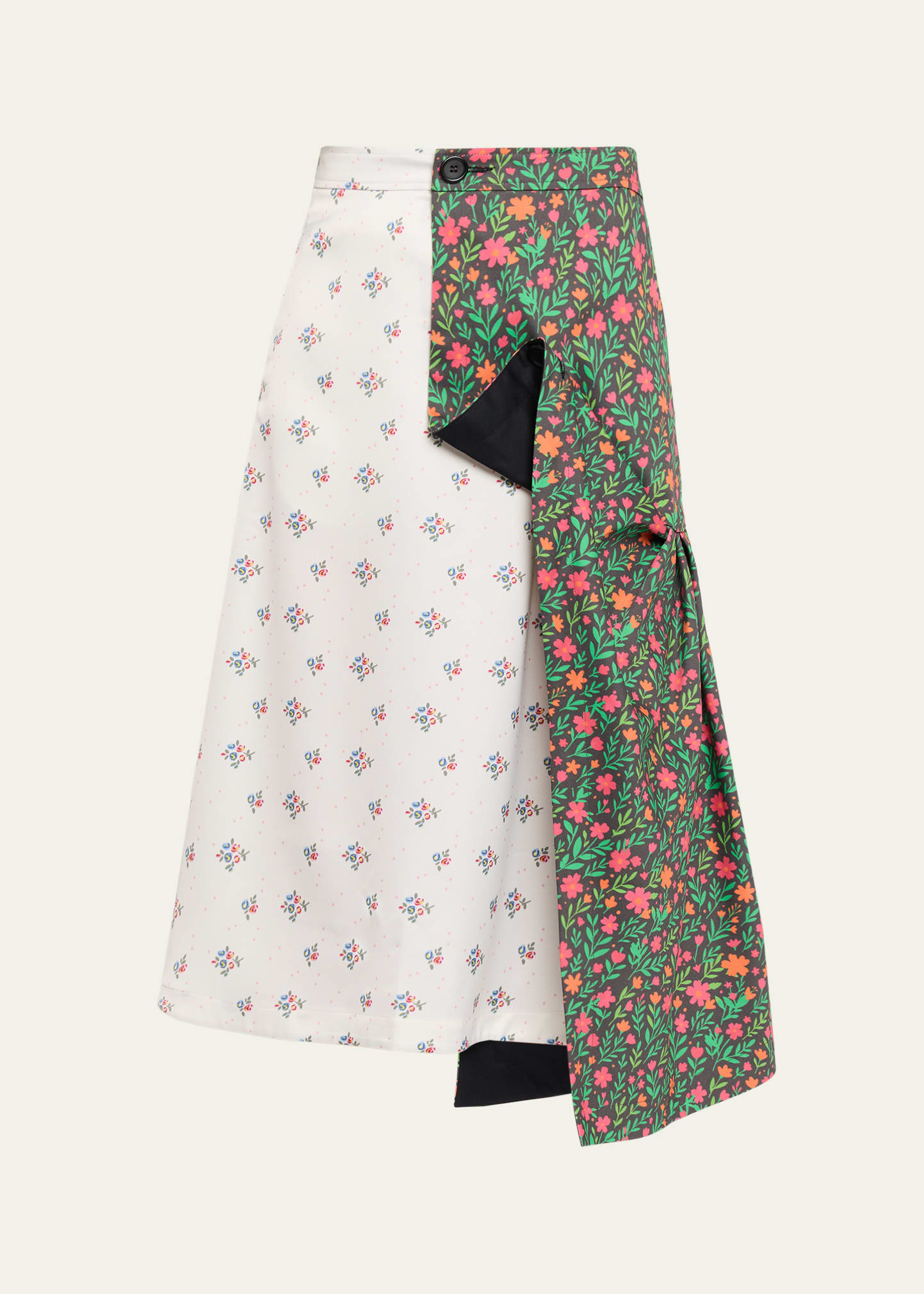 Zomer Floral Asymmetrical Midi Skirt - Bergdorf Goodman