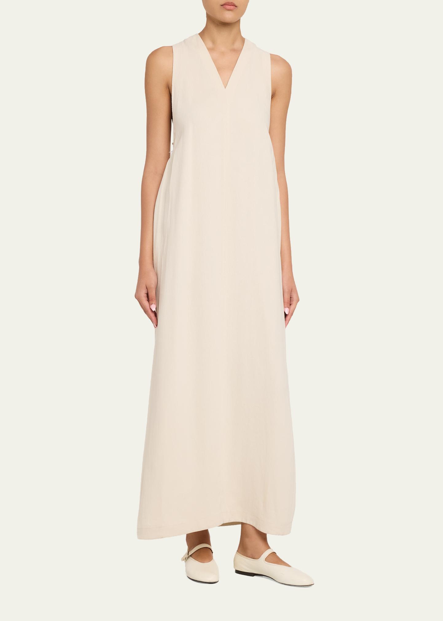 nanushka soffio linen halter dress Amarilis - Maxi - Creme gender:Mens & Unisex