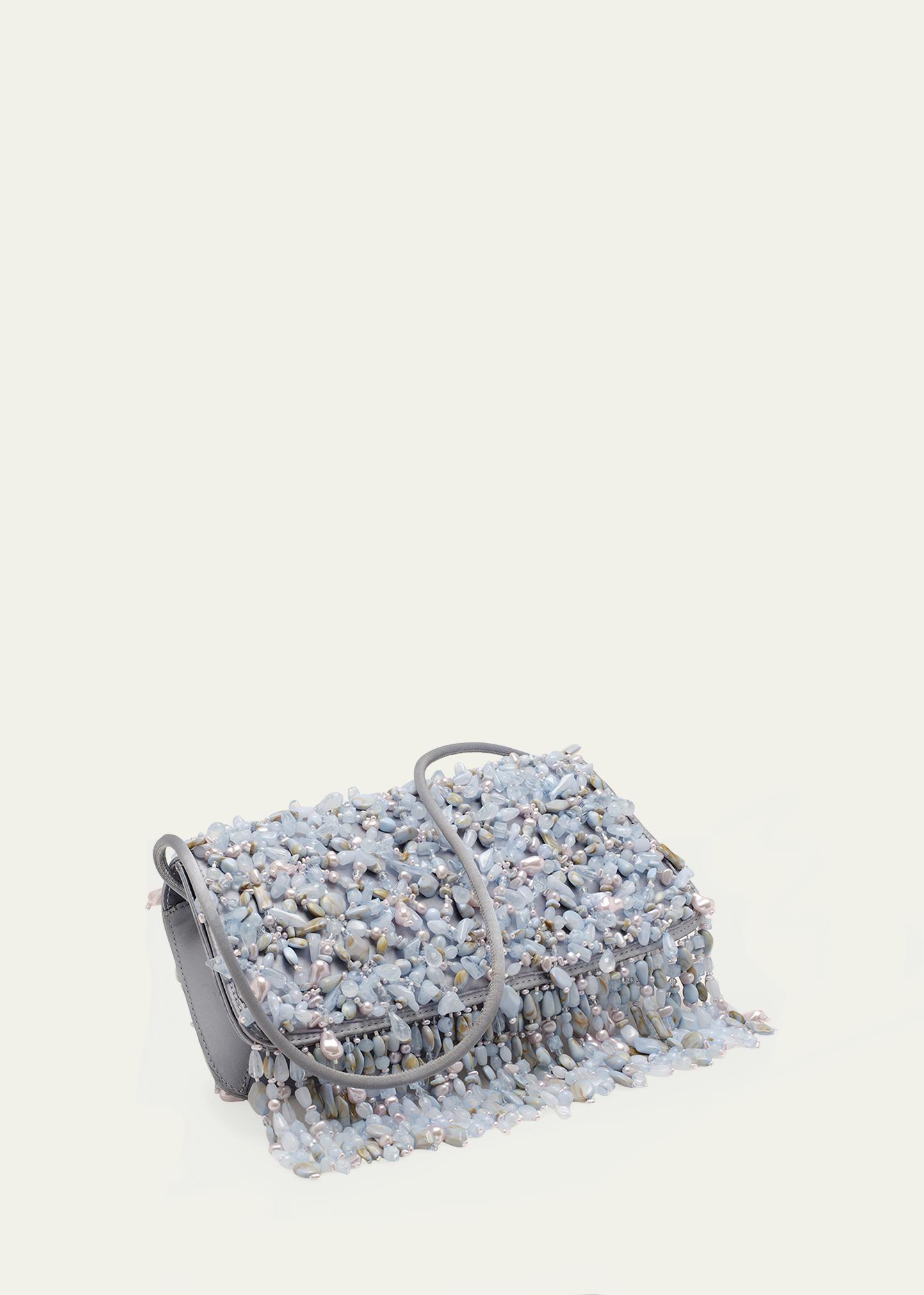 Cult Gaia Idalia Fringed Faux Stone Shoulder Bag - Bergdorf Goodman