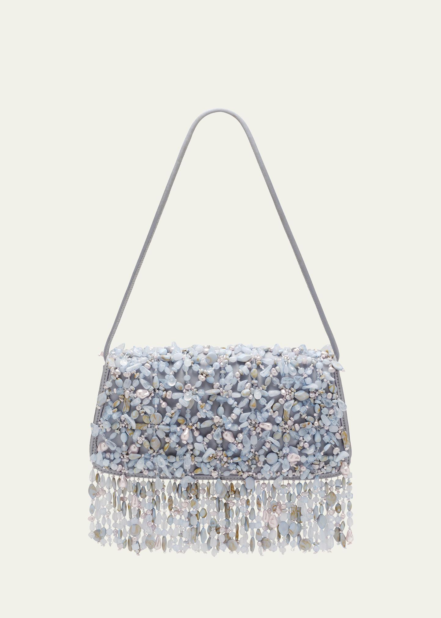 Cult Gaia Idalia Fringed Faux Stone Shoulder Bag - Bergdorf Goodman