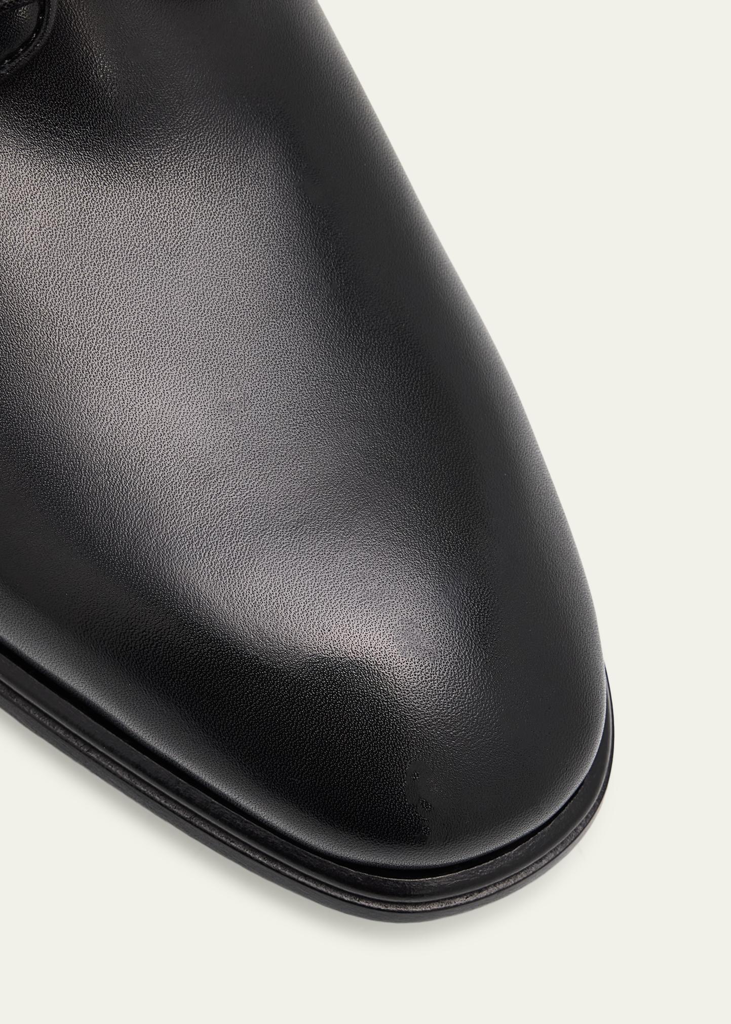 Salvatore Ferragamo Stefano Derby Shoes in Black Leather Ferragamo Men main image 2