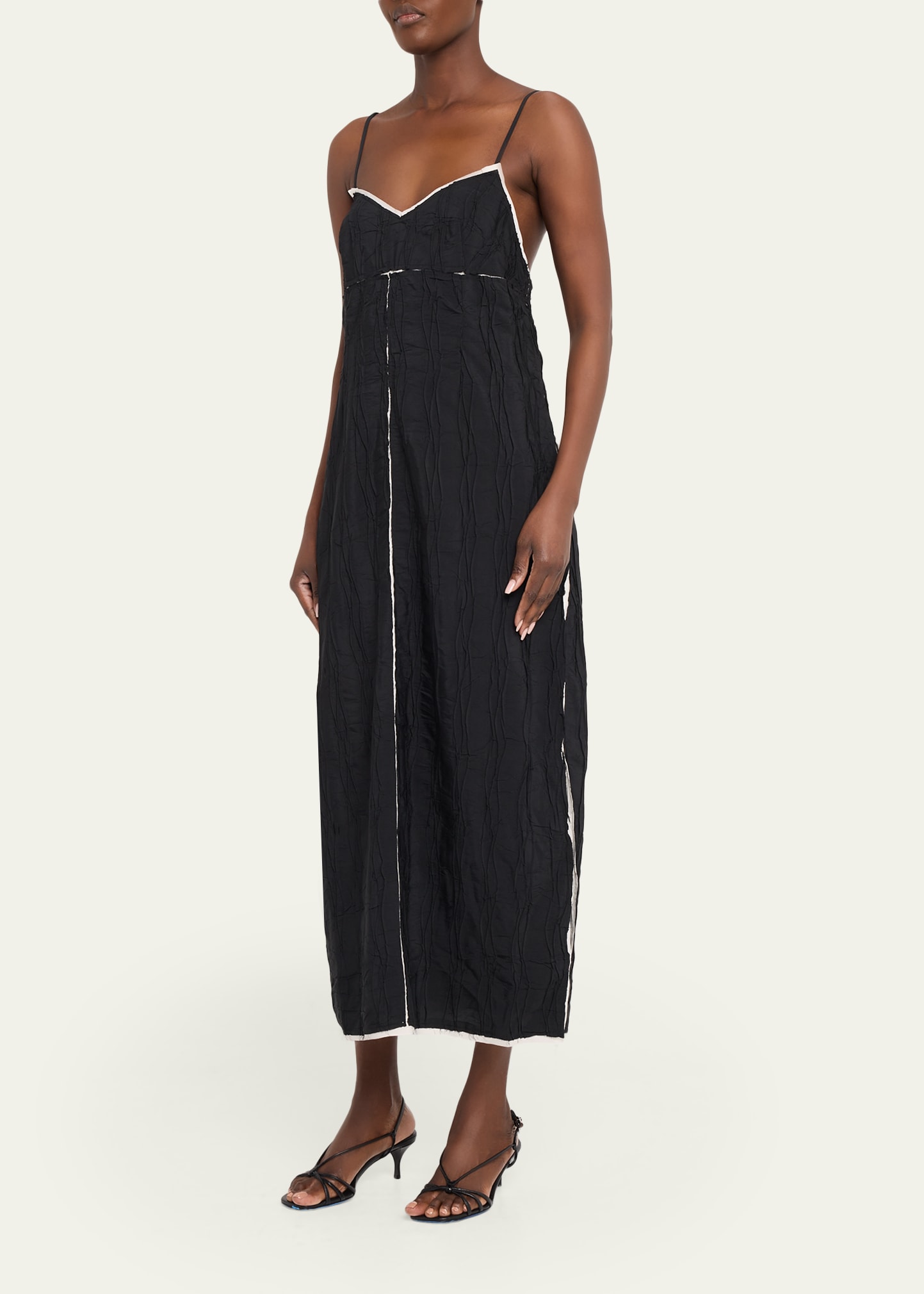 SIMKHAI Leah Textured Sleeveless Midi Dress - Bergdorf Goodman
