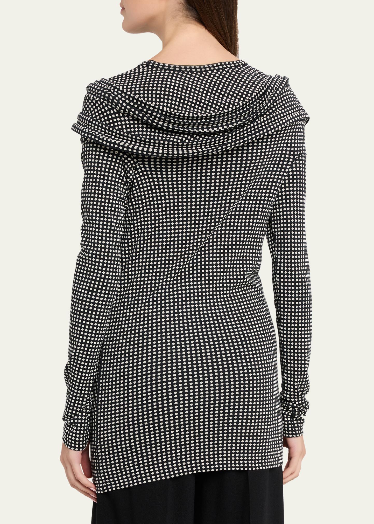 Junya Watanabe Polka-Dot Jersey Long-Sleeve T-Shirt - Bergdorf Goodman