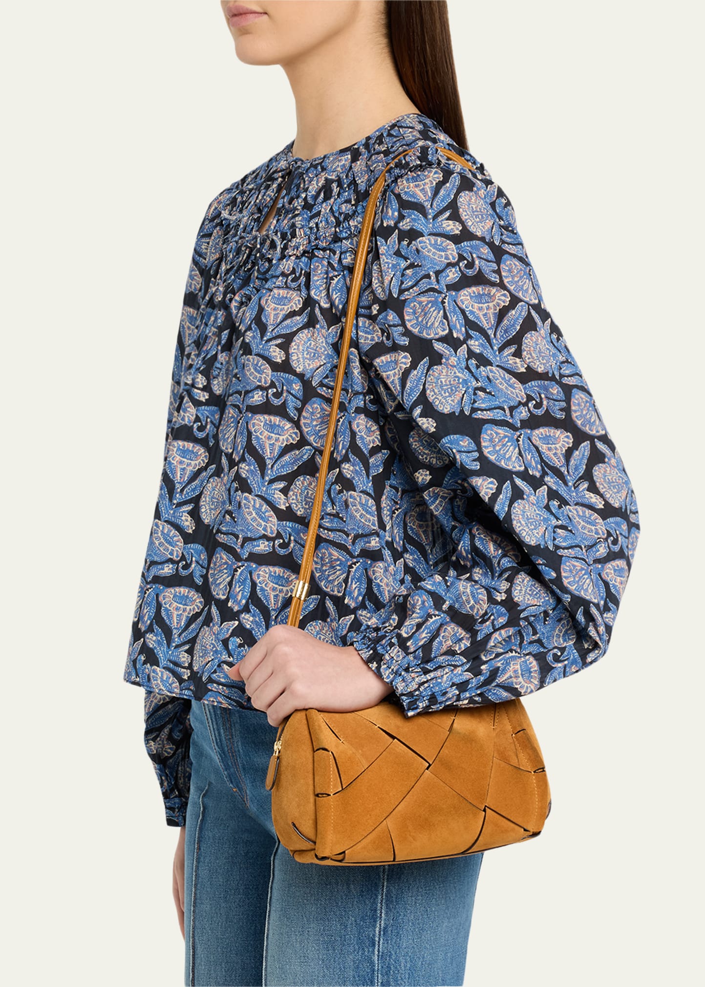 Ulla Johnson Charlotte Woven Suede Camera Bag - Bergdorf Goodman