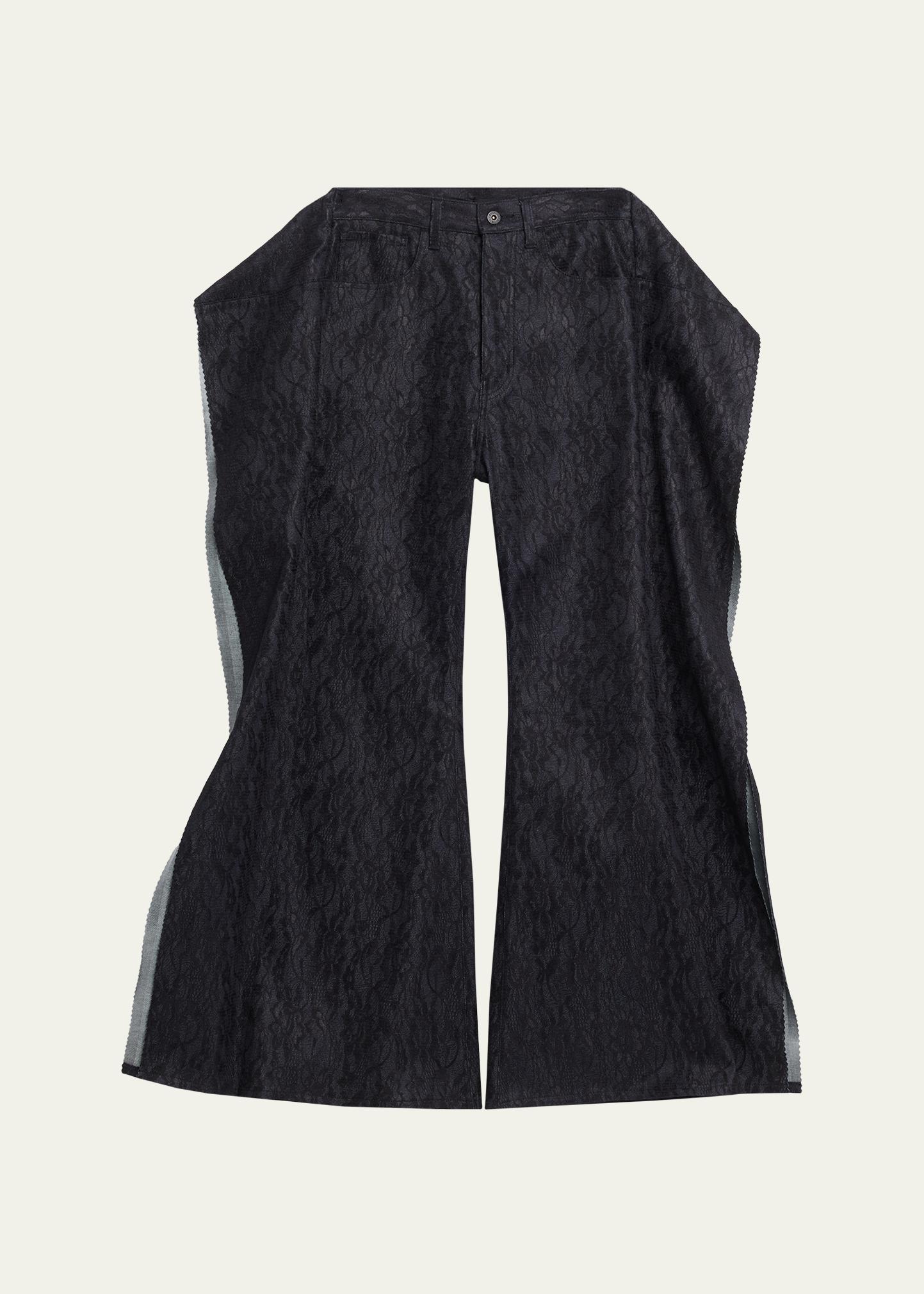 Junya Watanabe Floral Jacquard Wide-Leg Pants - Bergdorf Goodman